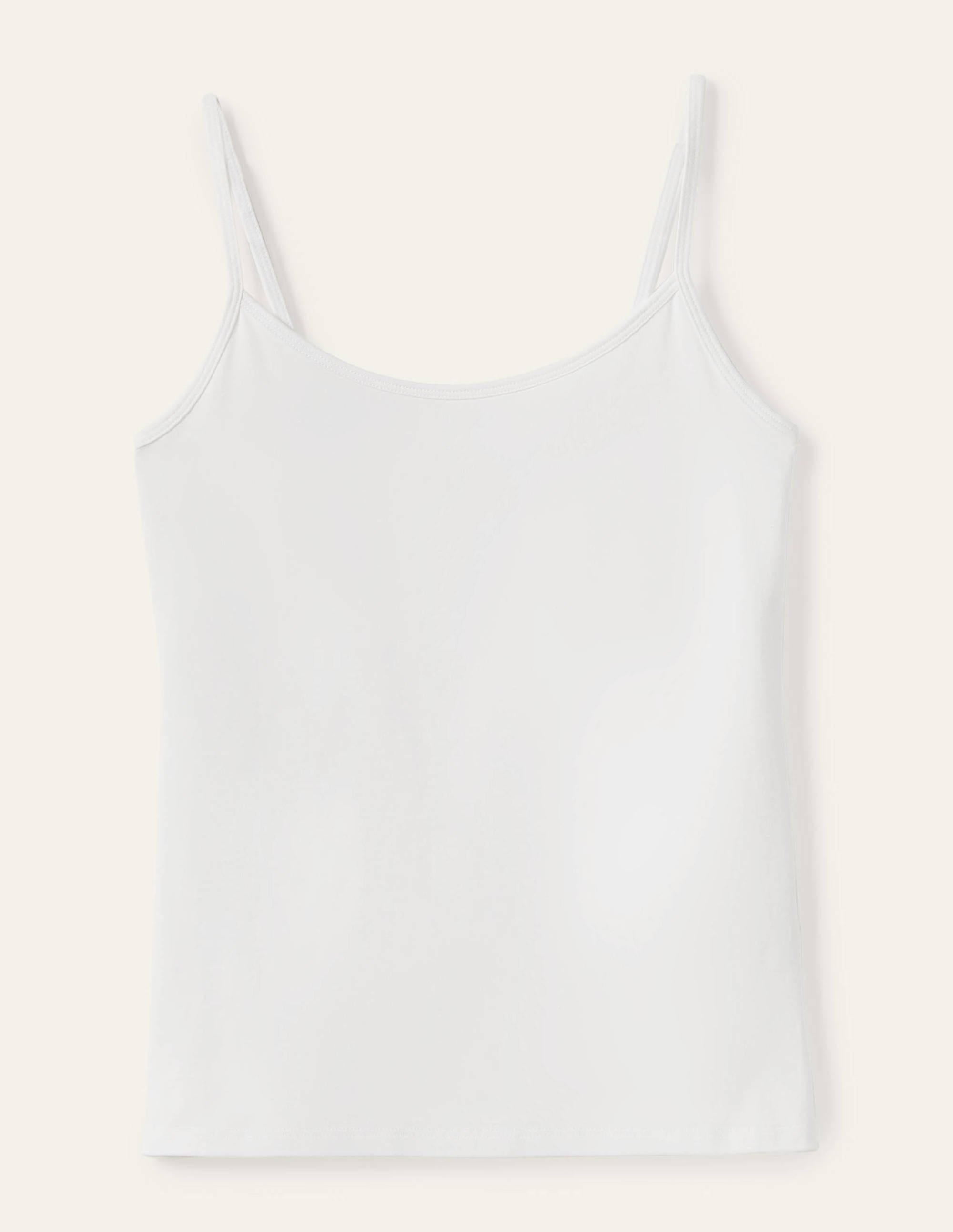 Schlichtes Camisole-Oberteil-Weiß - Image 9