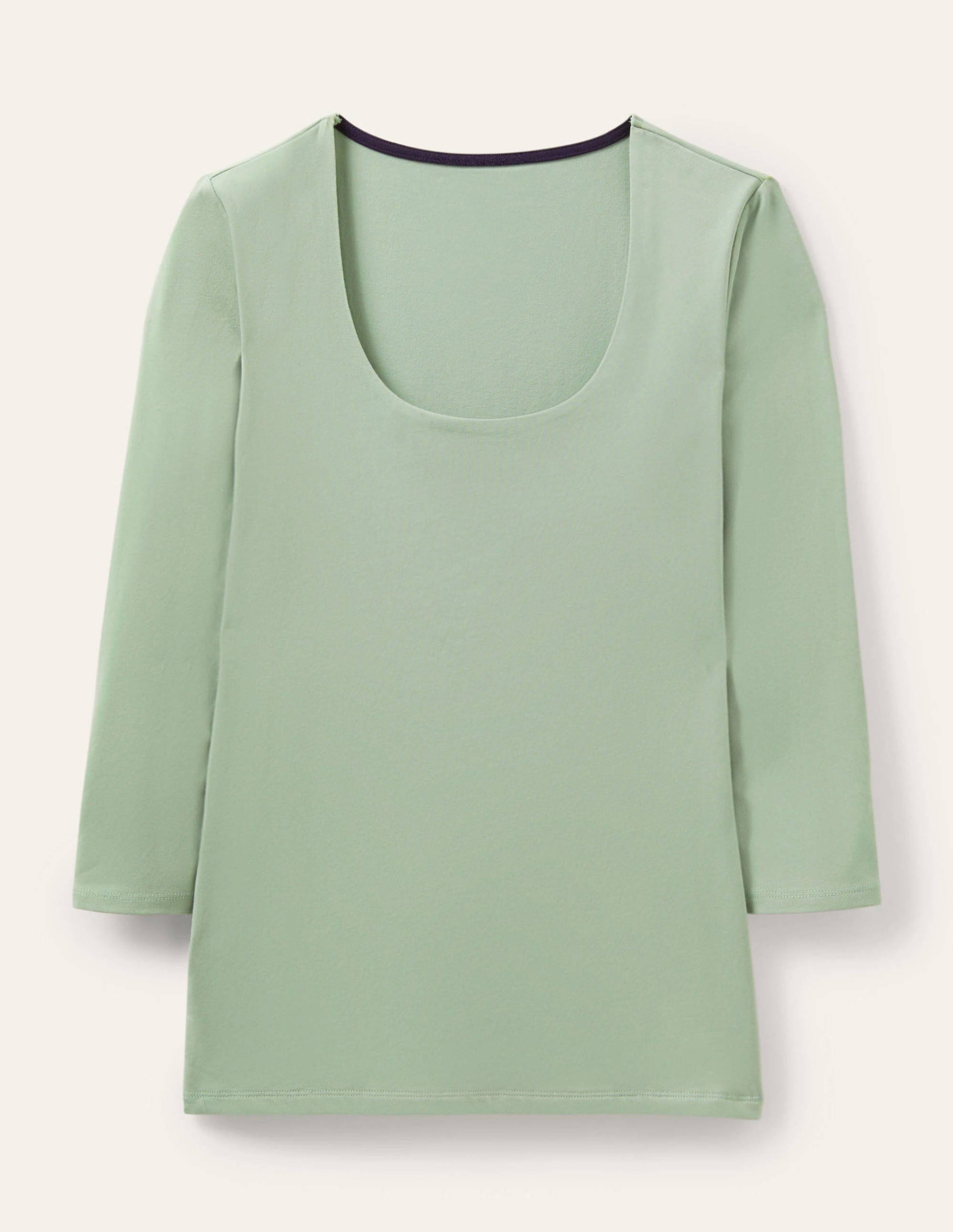 T-shirt à double épaisseur sur le devant-Vert iceberg-5