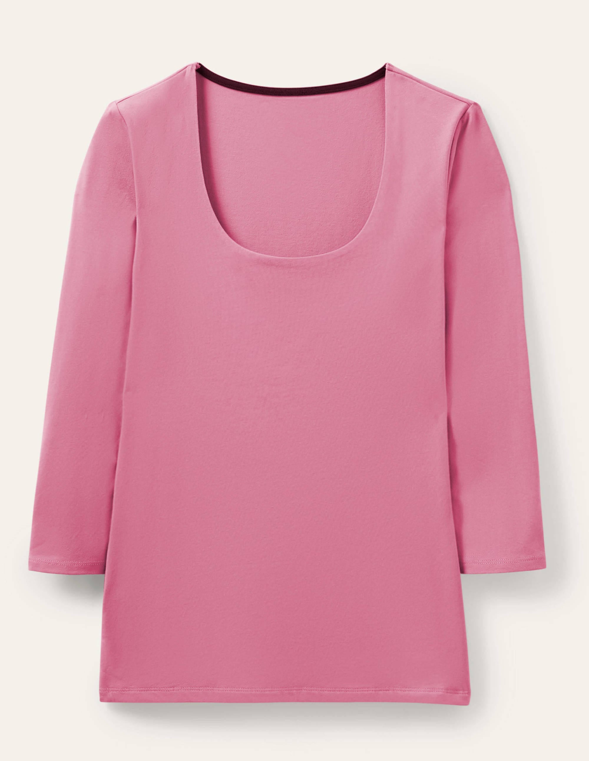 T-Shirt mit doppellagiger Vorderseite-Blümchenrosa - Image 5