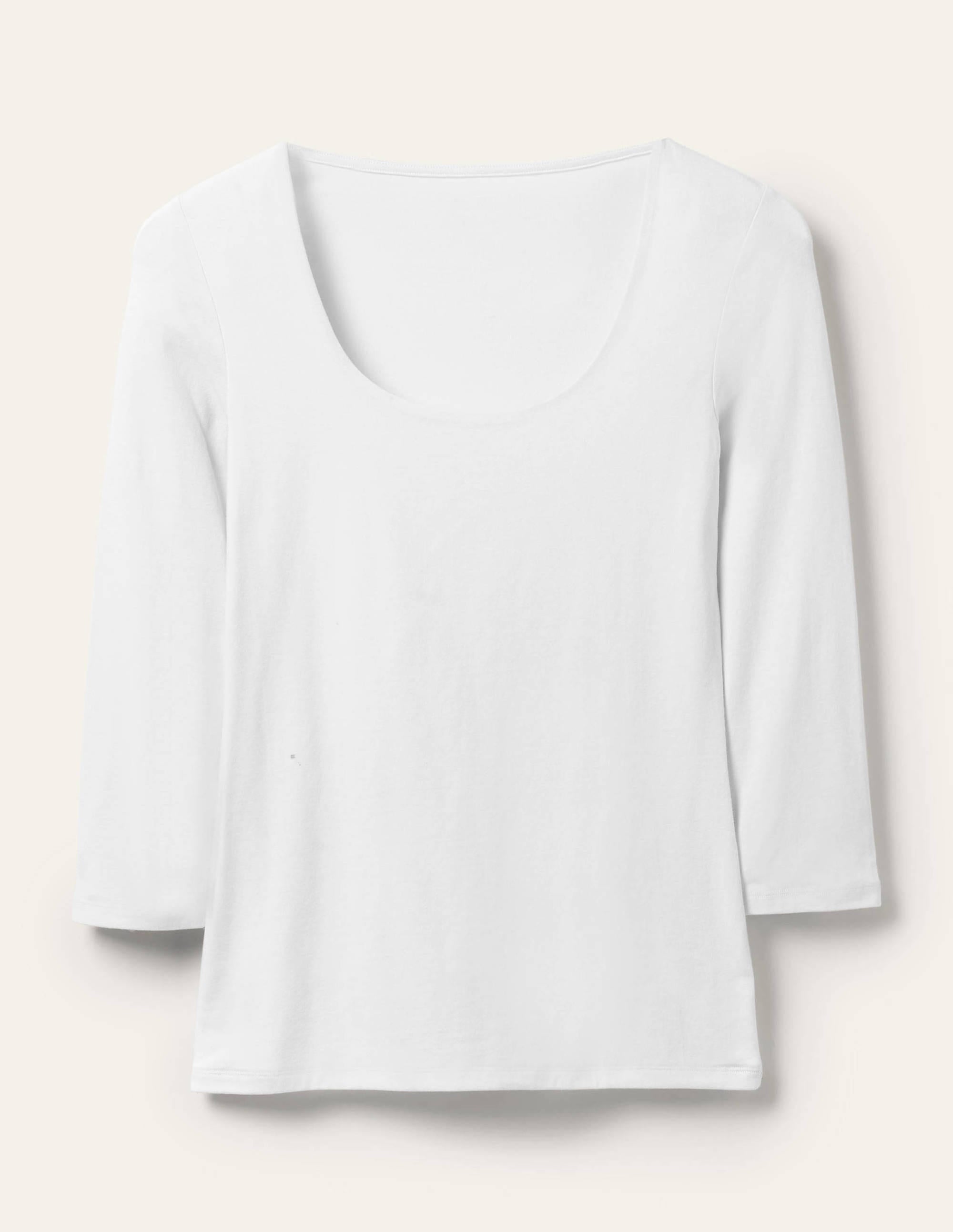 T-Shirt mit doppellagiger Vorderseite-Weiß - Image 5