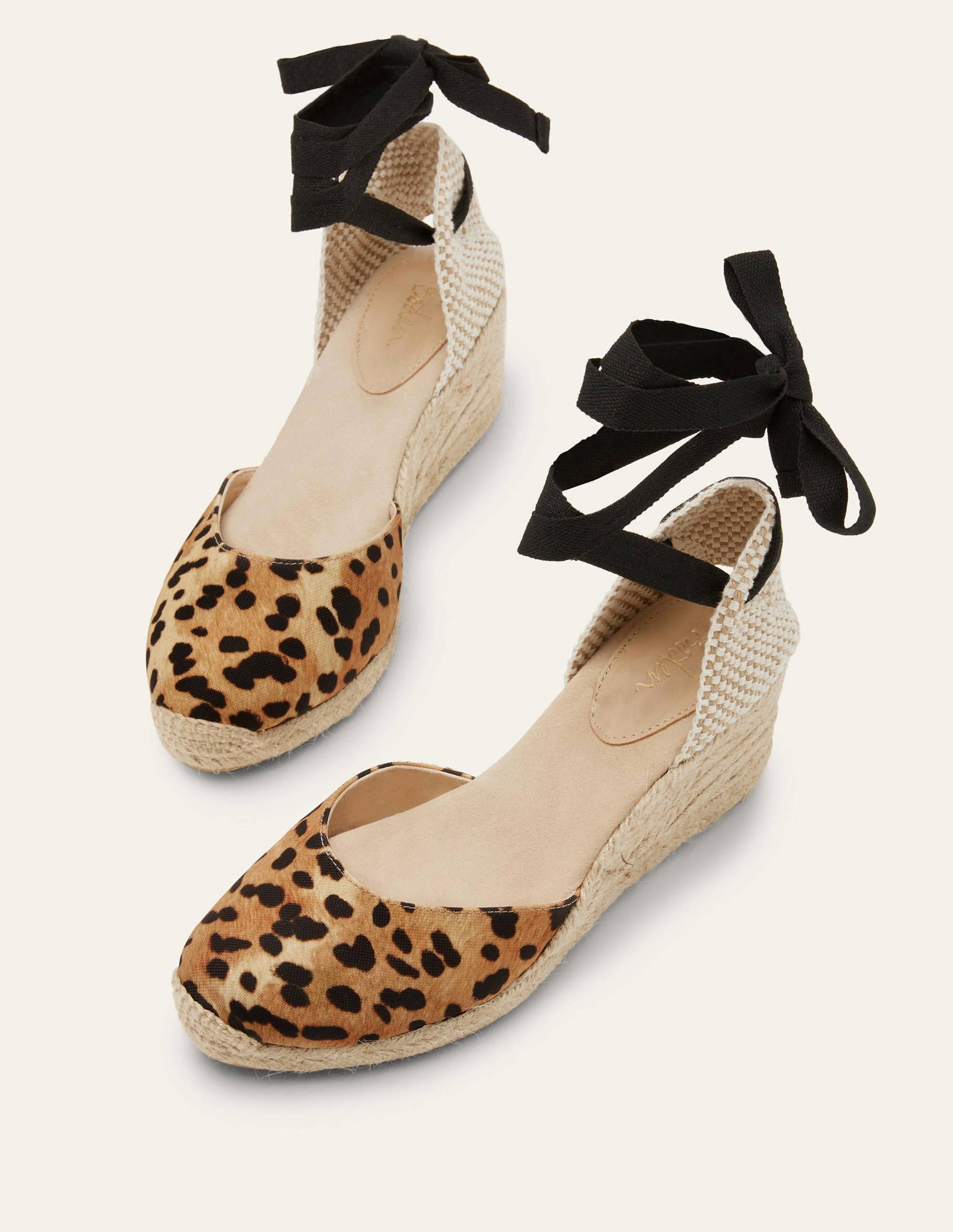 Espadrilles compensées Cassie-Motif léopard neutre-1