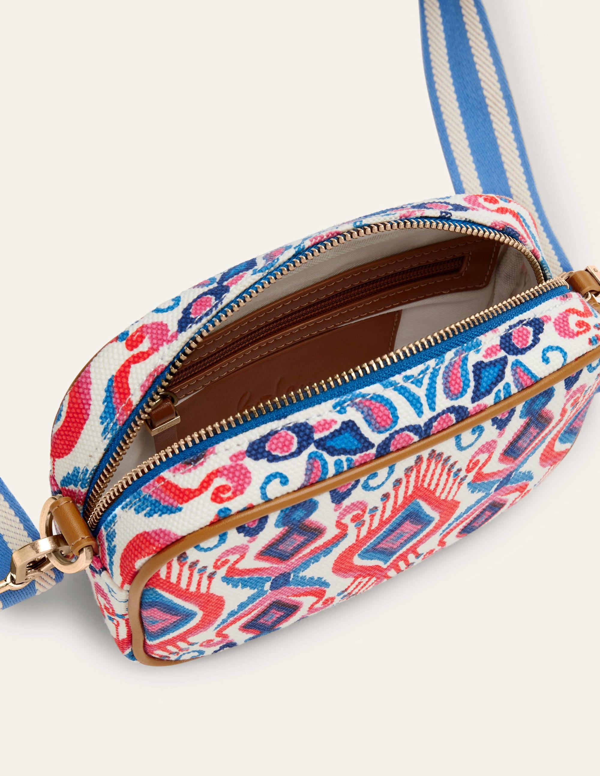 Sac à bandoulière en toile-Multi, motif Ikat Paradise - Image 2