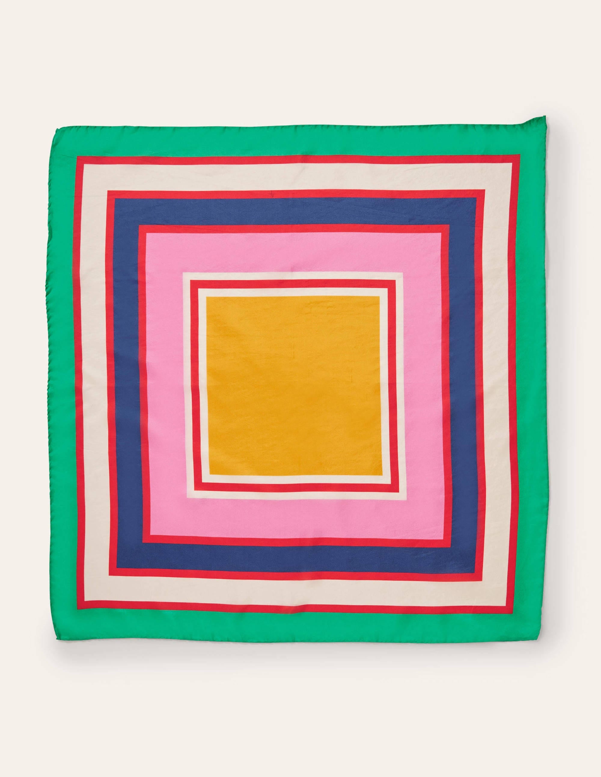 Silk Scarf-Green Lagoon, Multi Stripe - Image 3