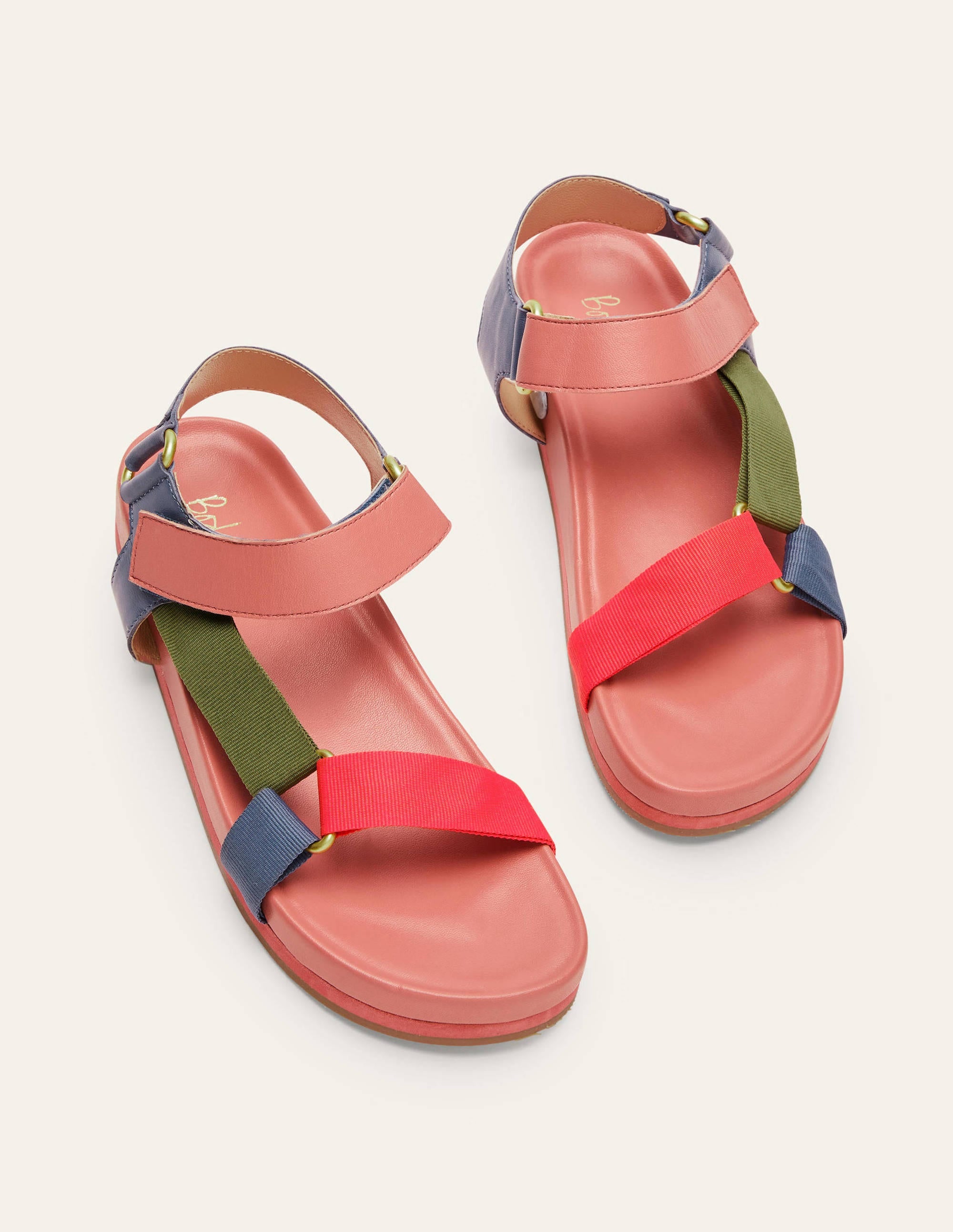 Sandales colourblock-Colourblock corail brûlé - Image 3