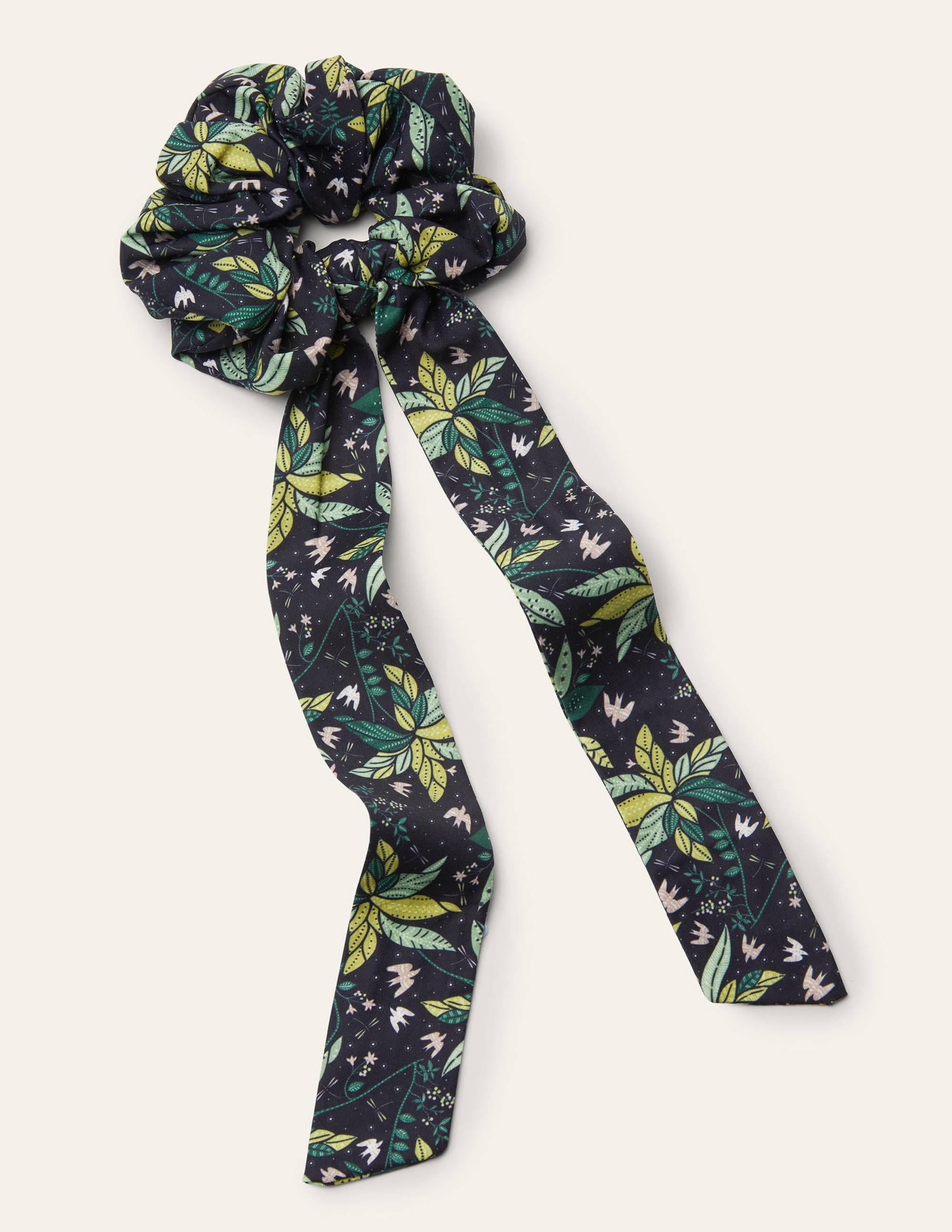 Scrunchie mit Tuchdetail-Schwarz, Orientalisches Muster - Image 1