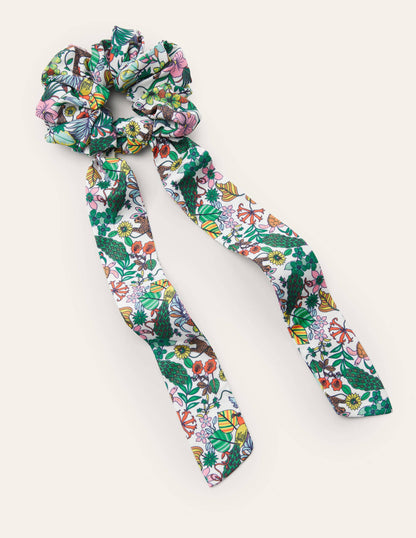 Scrunchie mit Tuchdetail-Bunt, Exotisches Paradies