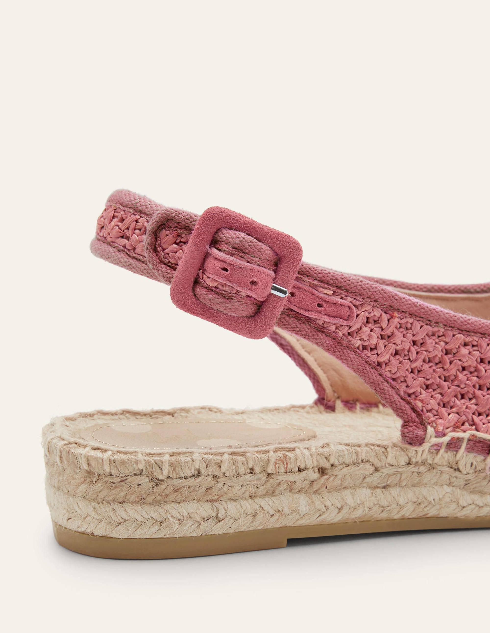 Sandales à bride arrière style espadrilles-Tissé rouge ancien - Image 2