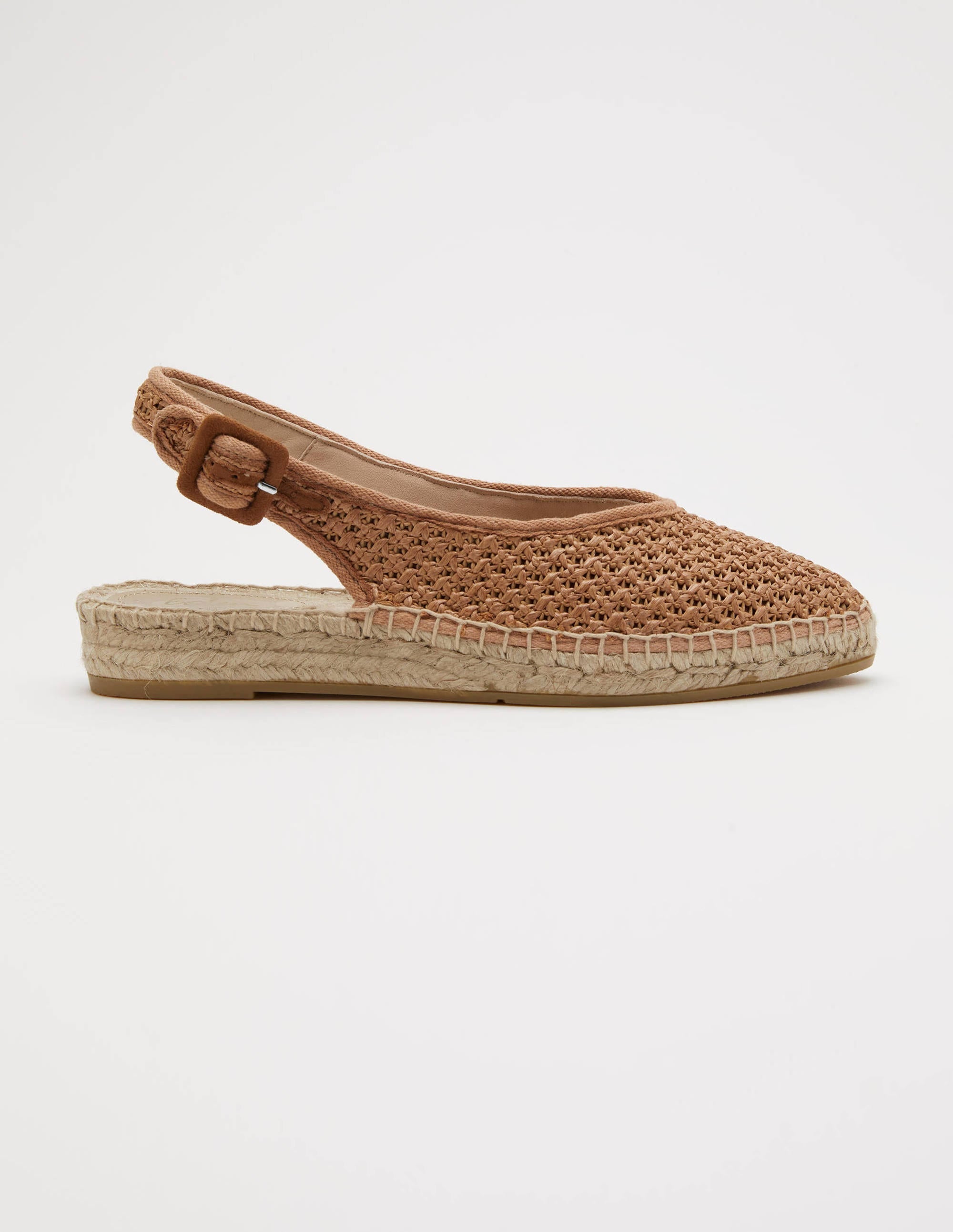 Espadrille-Riemchensandalen-Hellbraun, Gewebt - Image 3