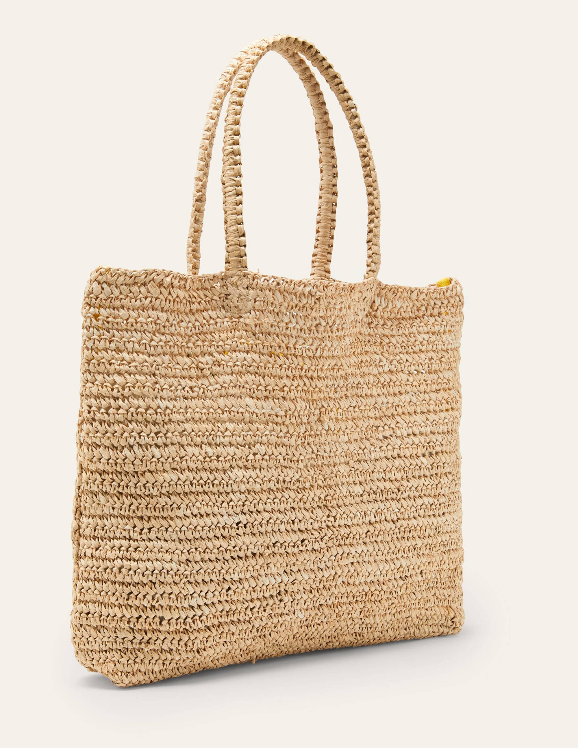 Weiche Strohtasche-Zitrone - Image 3