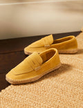 Espadrilles façon mocassins en daim-Rayon de miel