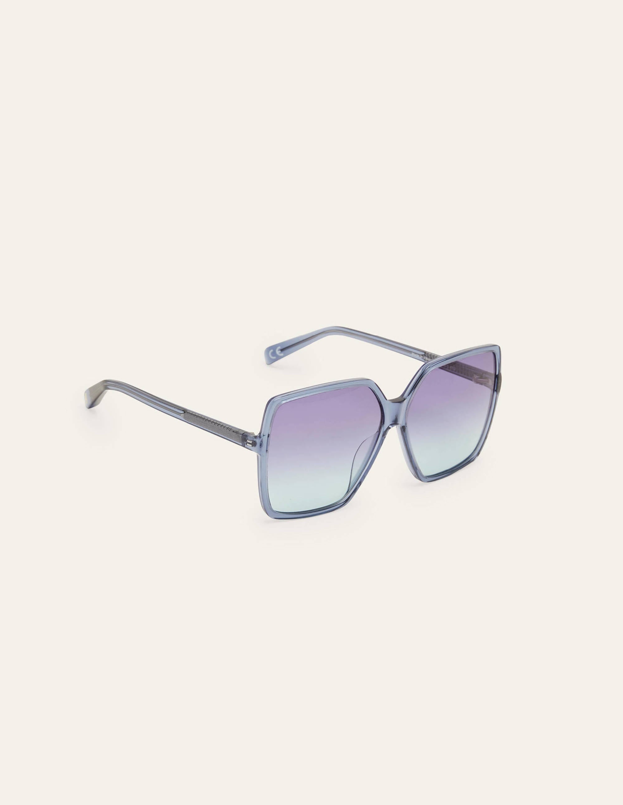 Übergroße eckige Sonnenbrille-Blau - Image 1