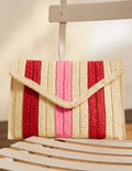 Pochette enveloppe rayée-Rayé multi