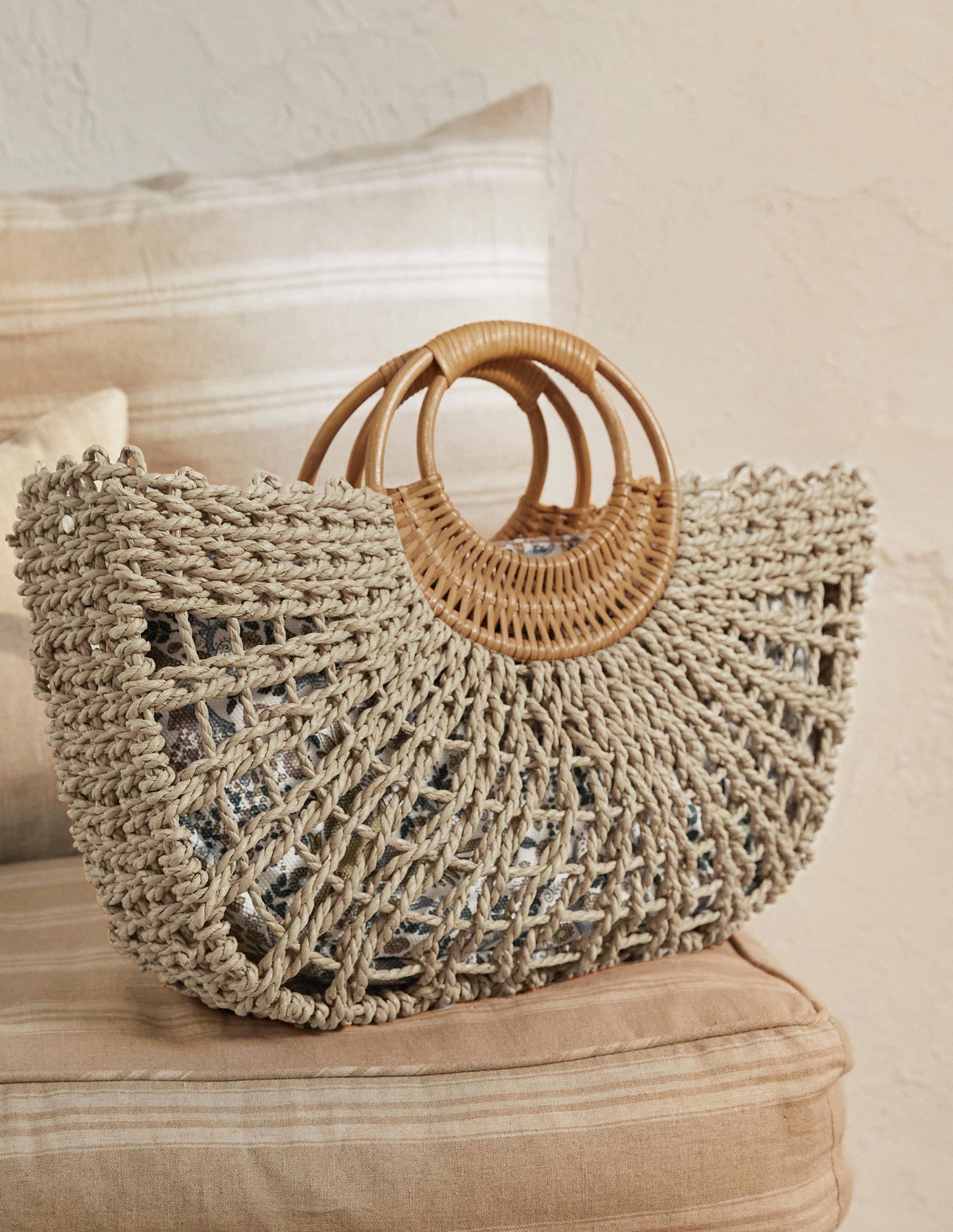 Panier à poignée-Couleur naturelle - Image 1