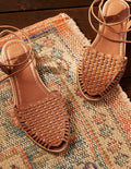 Huarache Ledersandalen-Hellbraun