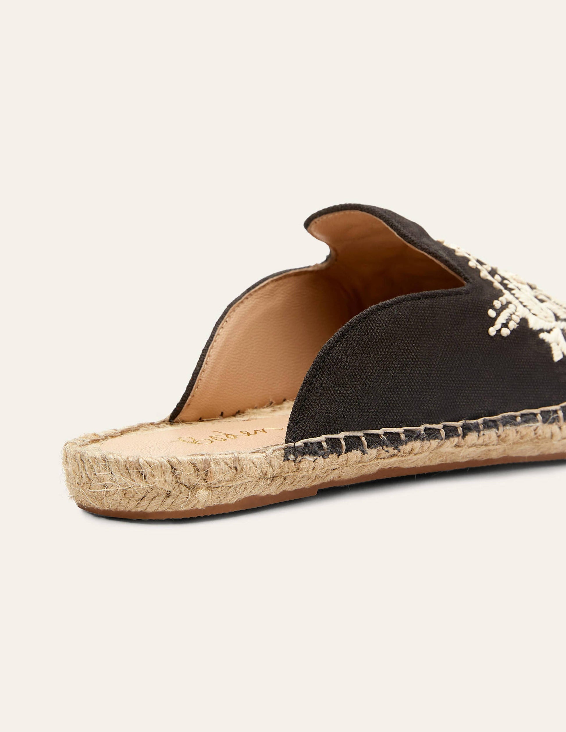 Embroidered Mule Espadrilles-Black Embroidery-3
