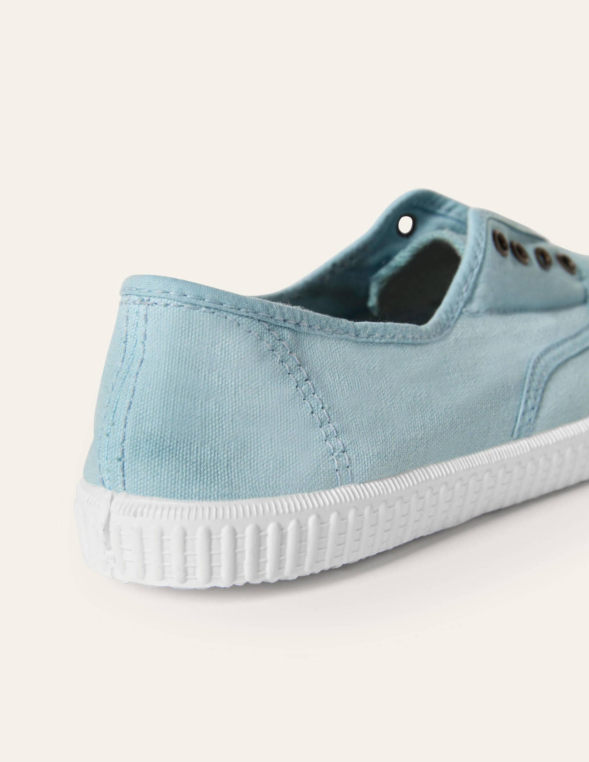 Laceless Canvas Plimsoll-Light Blue-3