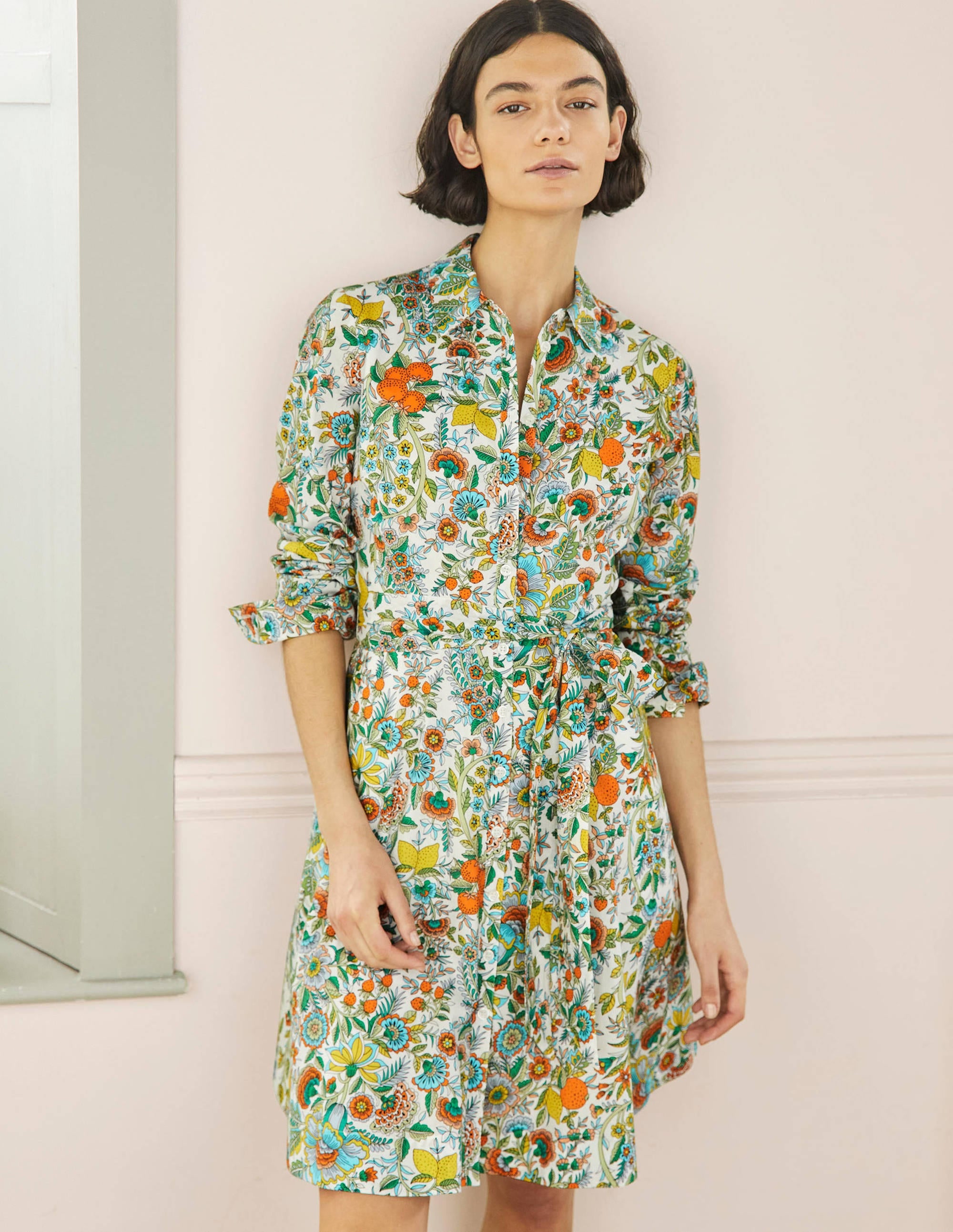 Robe-chemise Kitty-Ivoire, citron pétillant - Image 1