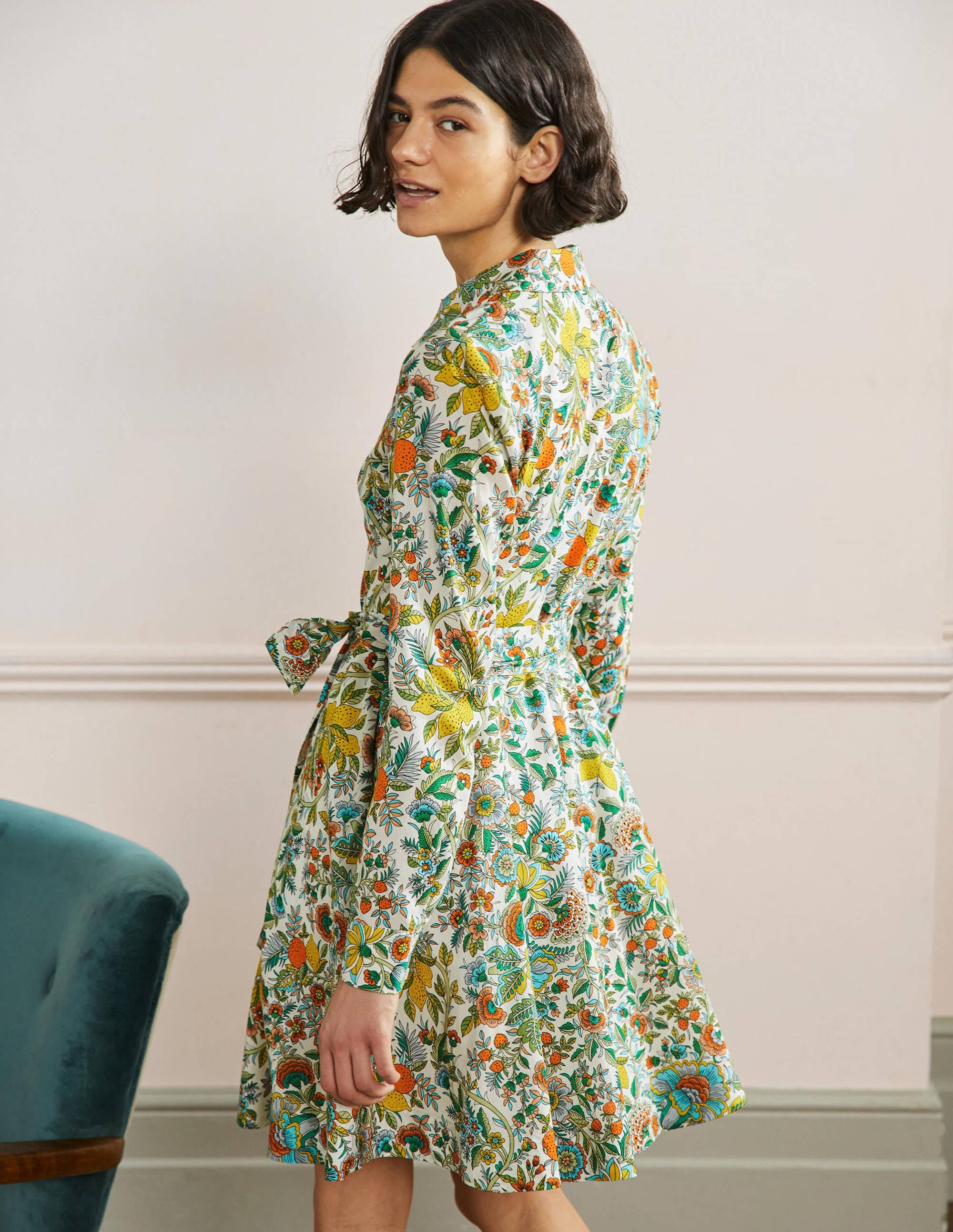Robe-chemise Kitty-Ivoire, citron pétillant - Image 4