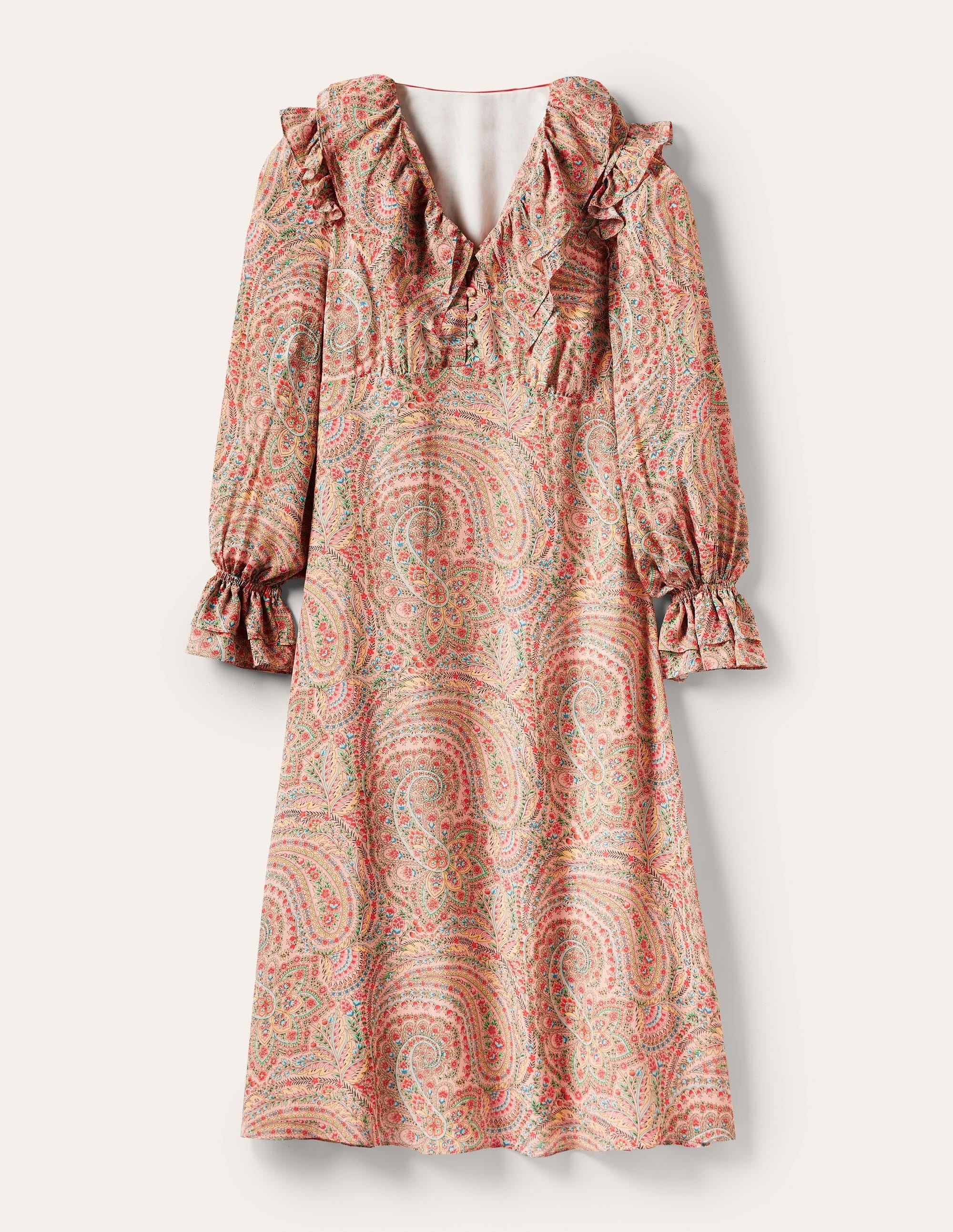 Robe midi Lara avec détails volantés-Milkshake, motif Flora Paisley - Image 6