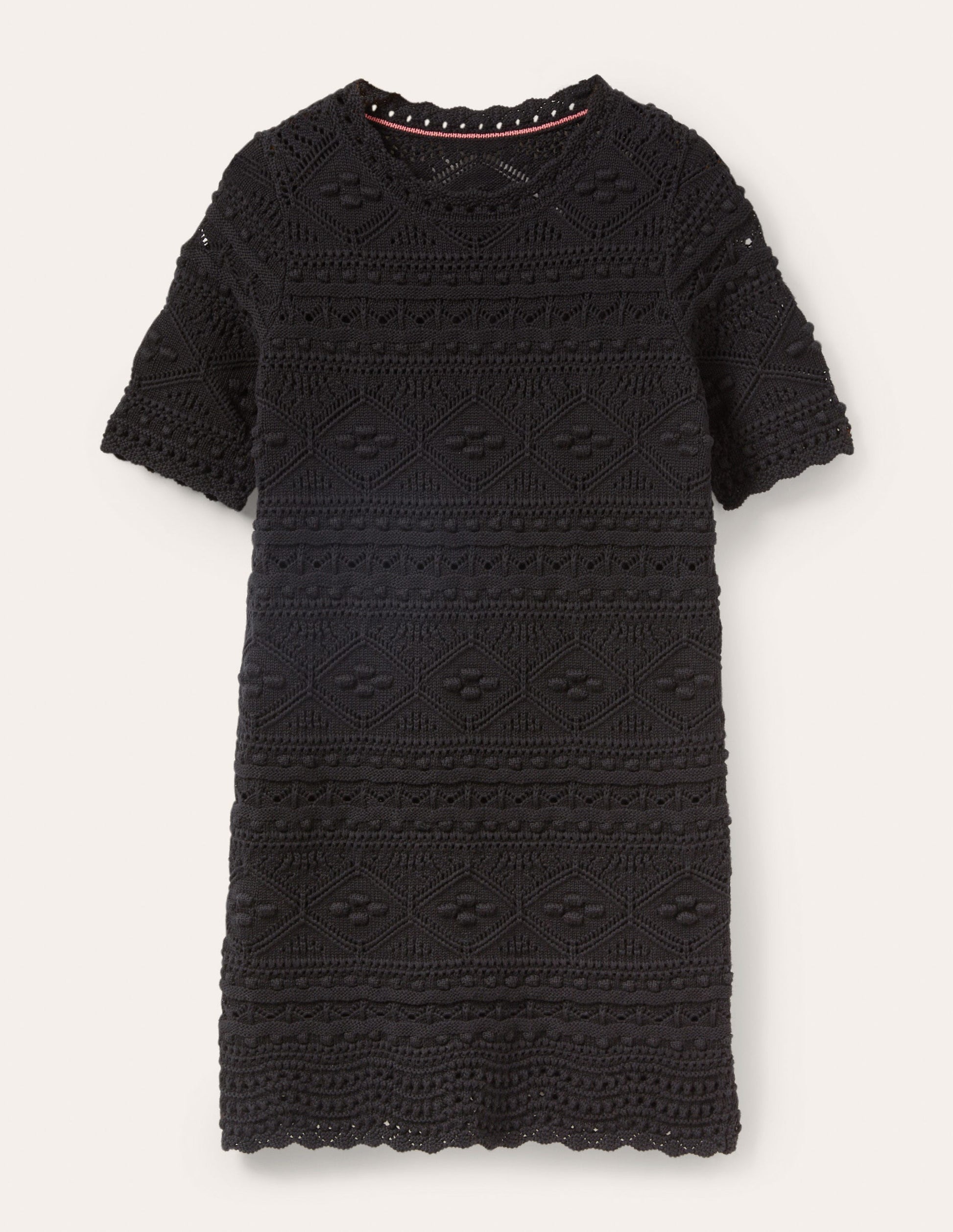 Robe Claudia texturée en maille-Noir-5