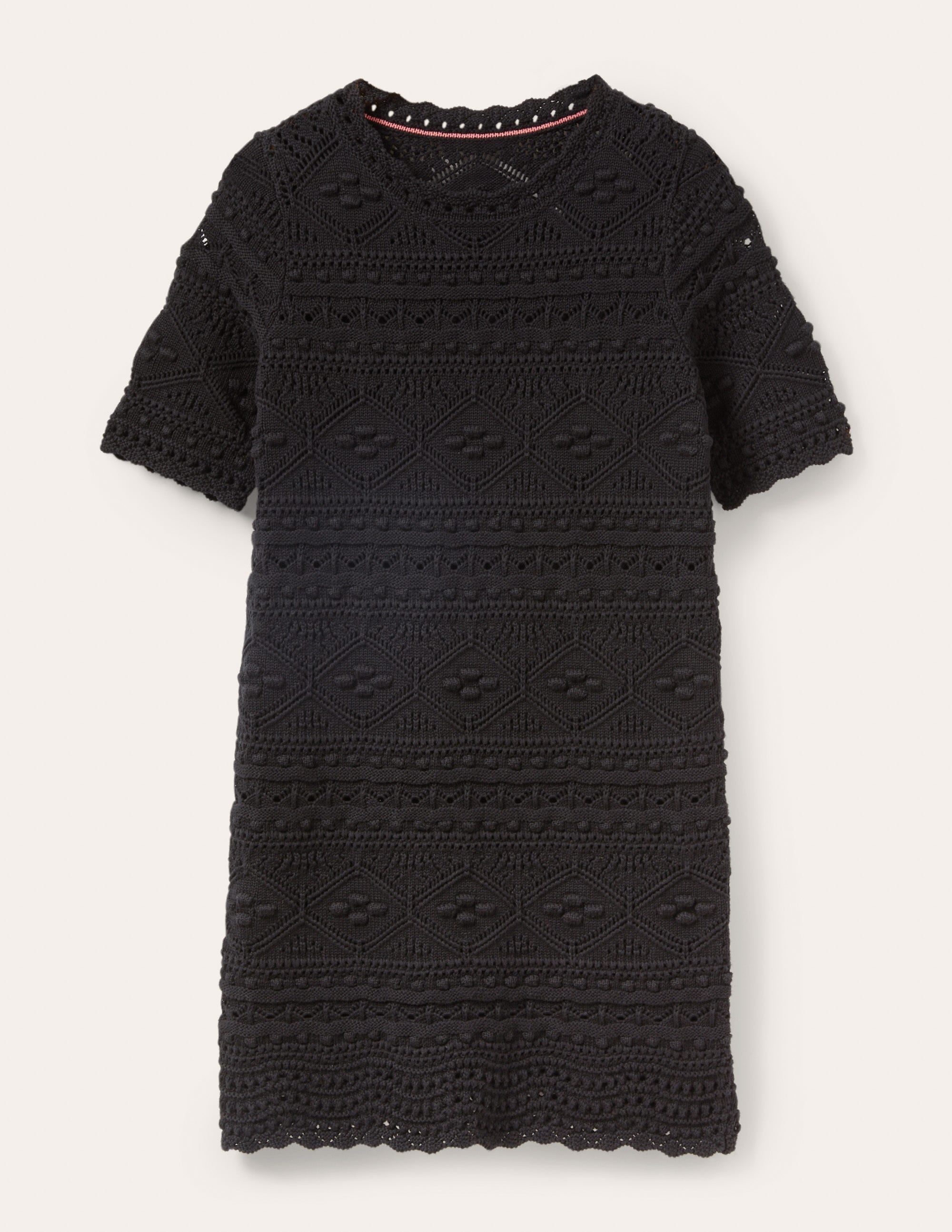Robe Claudia texturée en maille-Noir - Image 5