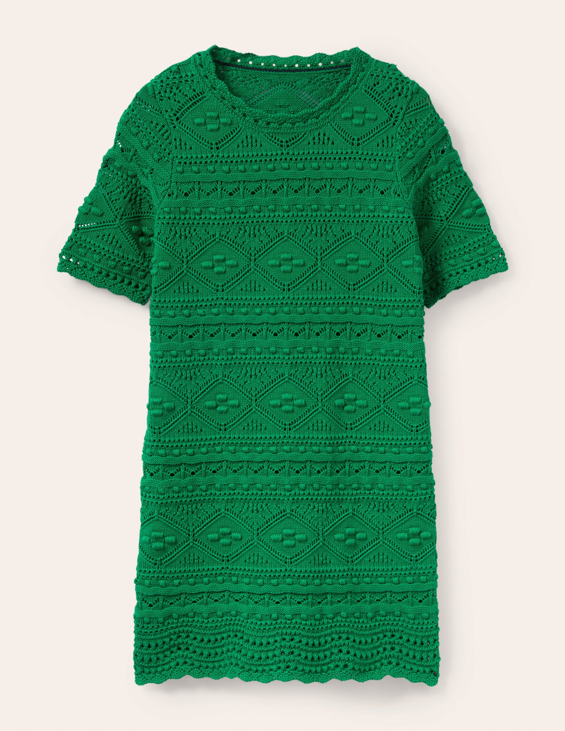 Robe Claudia texturée en maille-Vert des Highlands-6