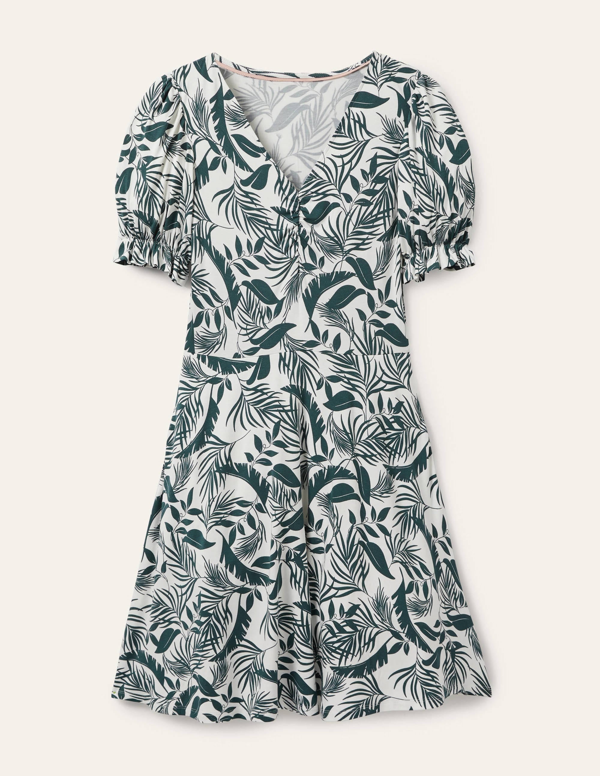 Robe col V en jersey-Motif Tropic Foliage jardin à minuit - Image 5
