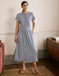 Jersey Midi Dress-Ivory Geo