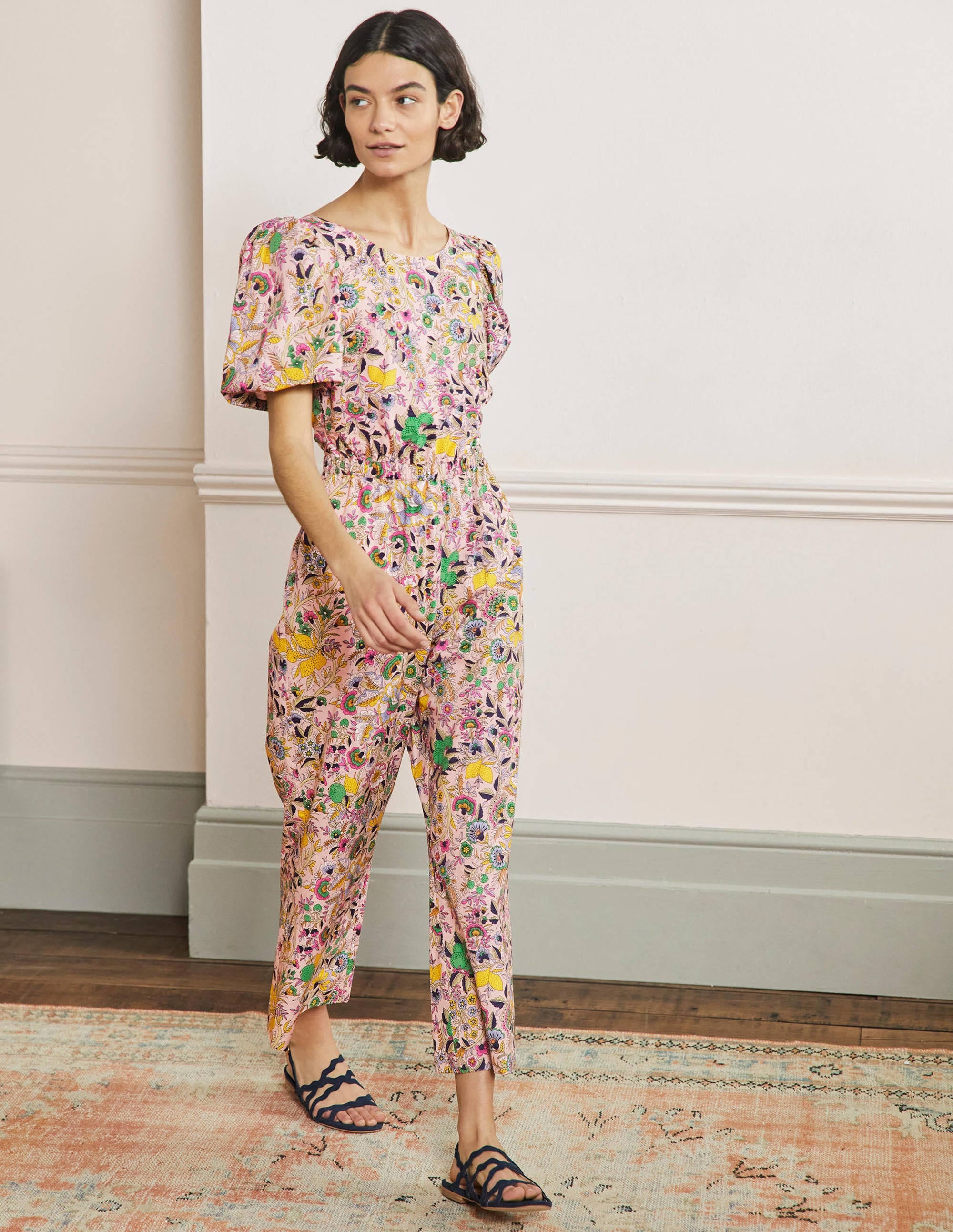 Combinaison avec détail à l'arrière-Motif Tropic Meadow rose - Image 4
