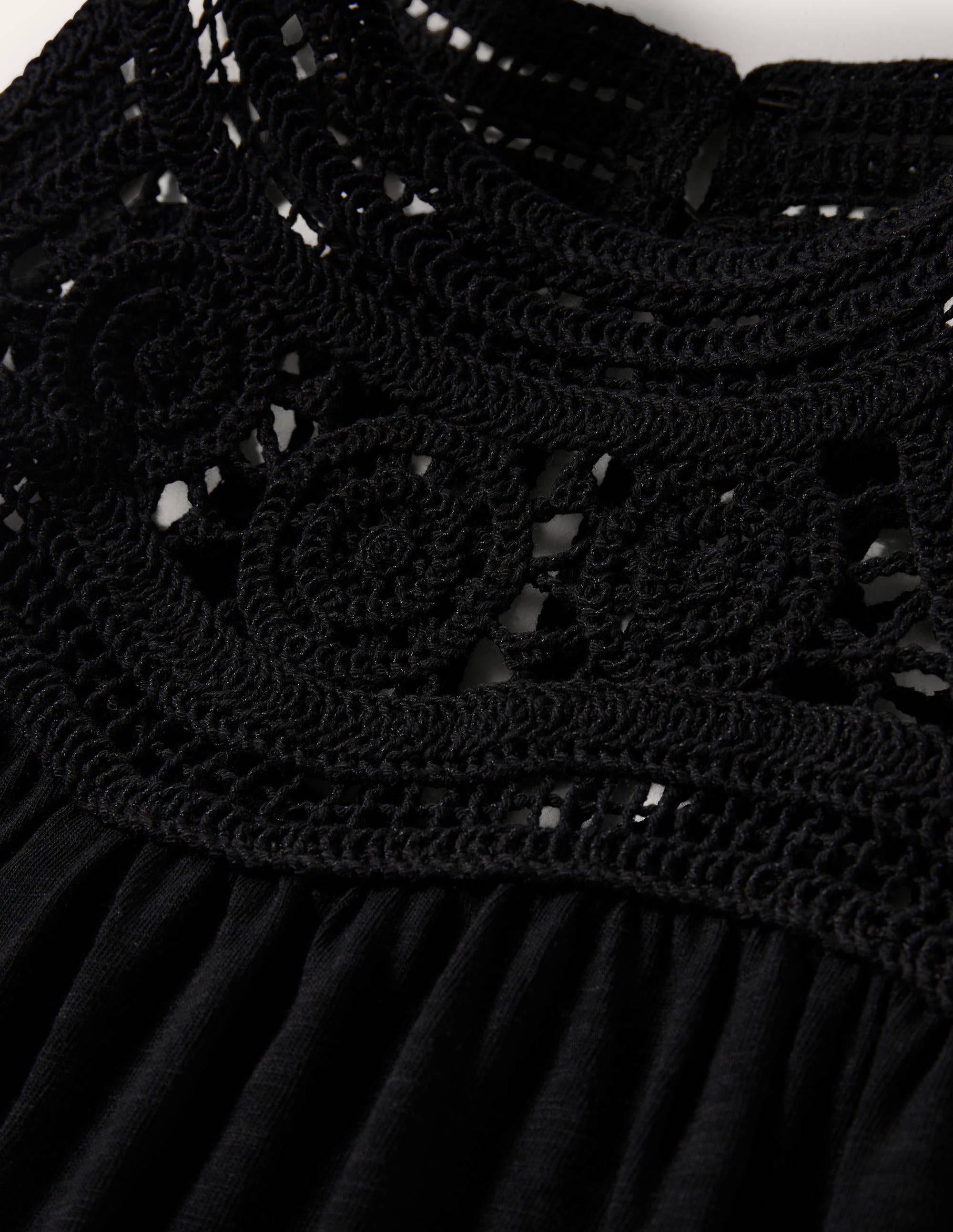 Robe midi Anais en jersey-Noir - Image 12