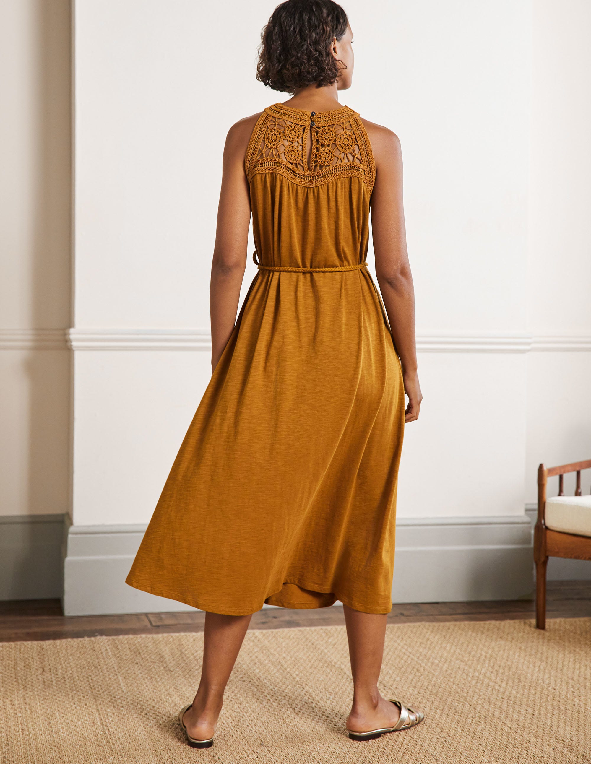Robe midi Anais en jersey-Encens - Image 3