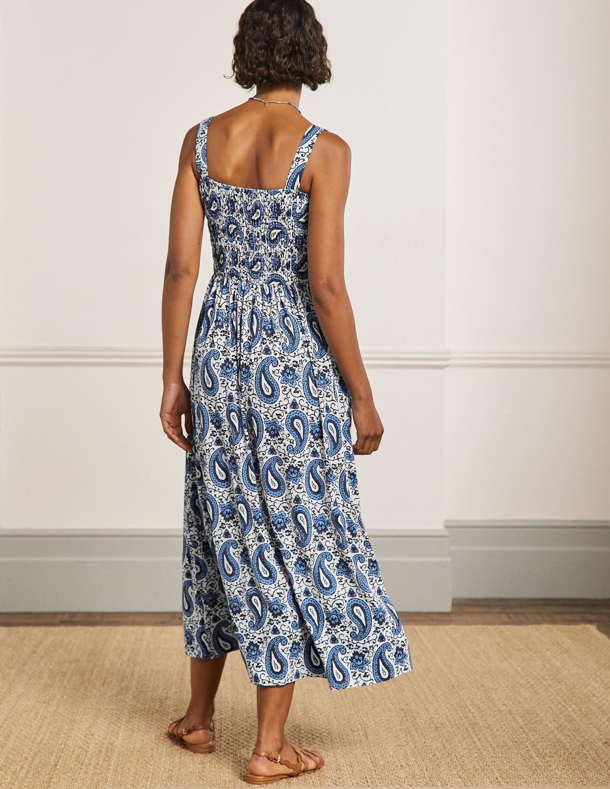 Robe longue Peggy en jersey-Jacinthe, motif Enchanting Paisley-3