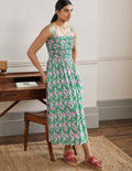 Peggy Jersey-Maxikleid-Grün, Bezauberndes Paisleymuster