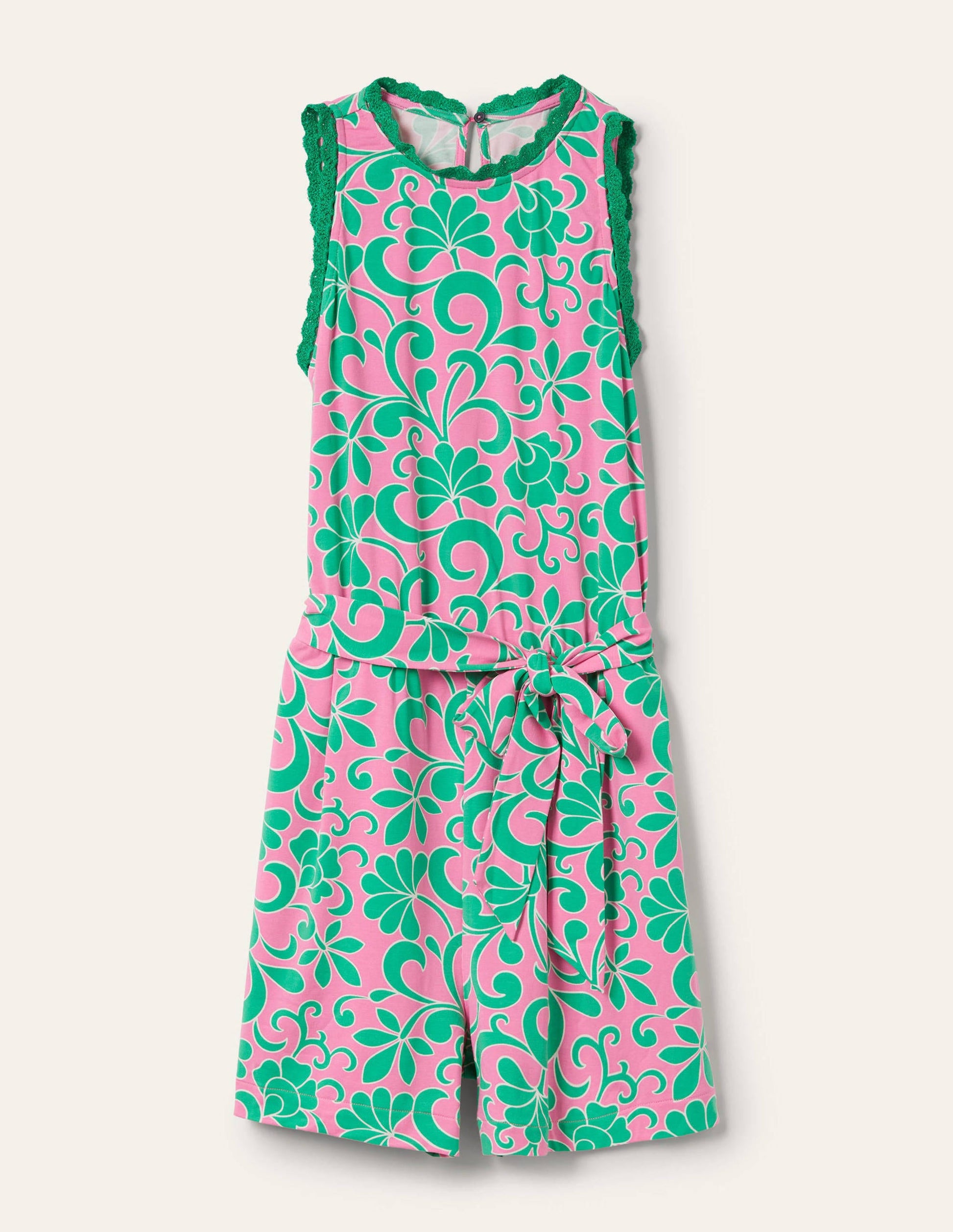 Combishort en jersey et crochet-Barbe à papa, motif Abstract Petal-5