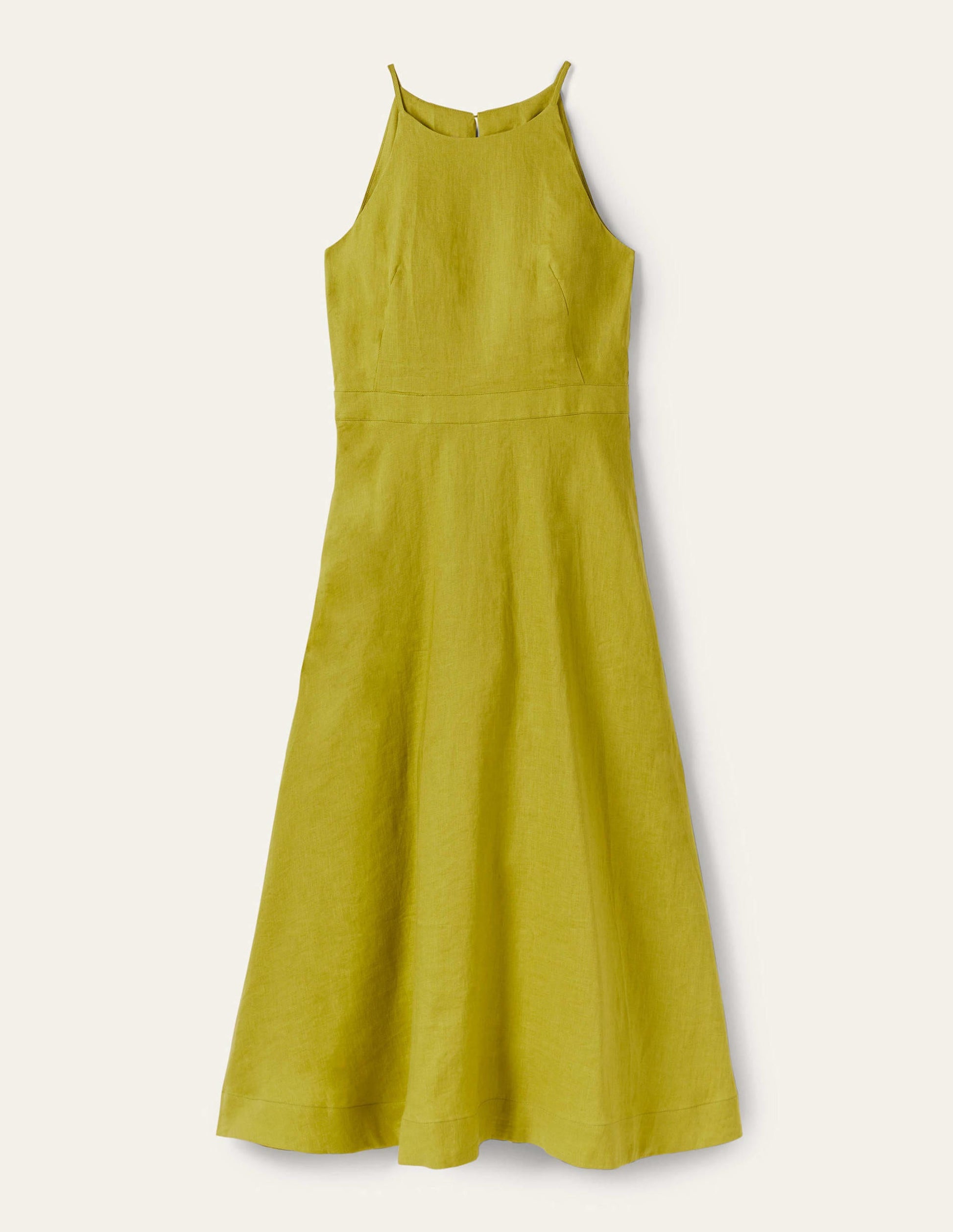 Robe midi dos-nu en lin-Carambole-7