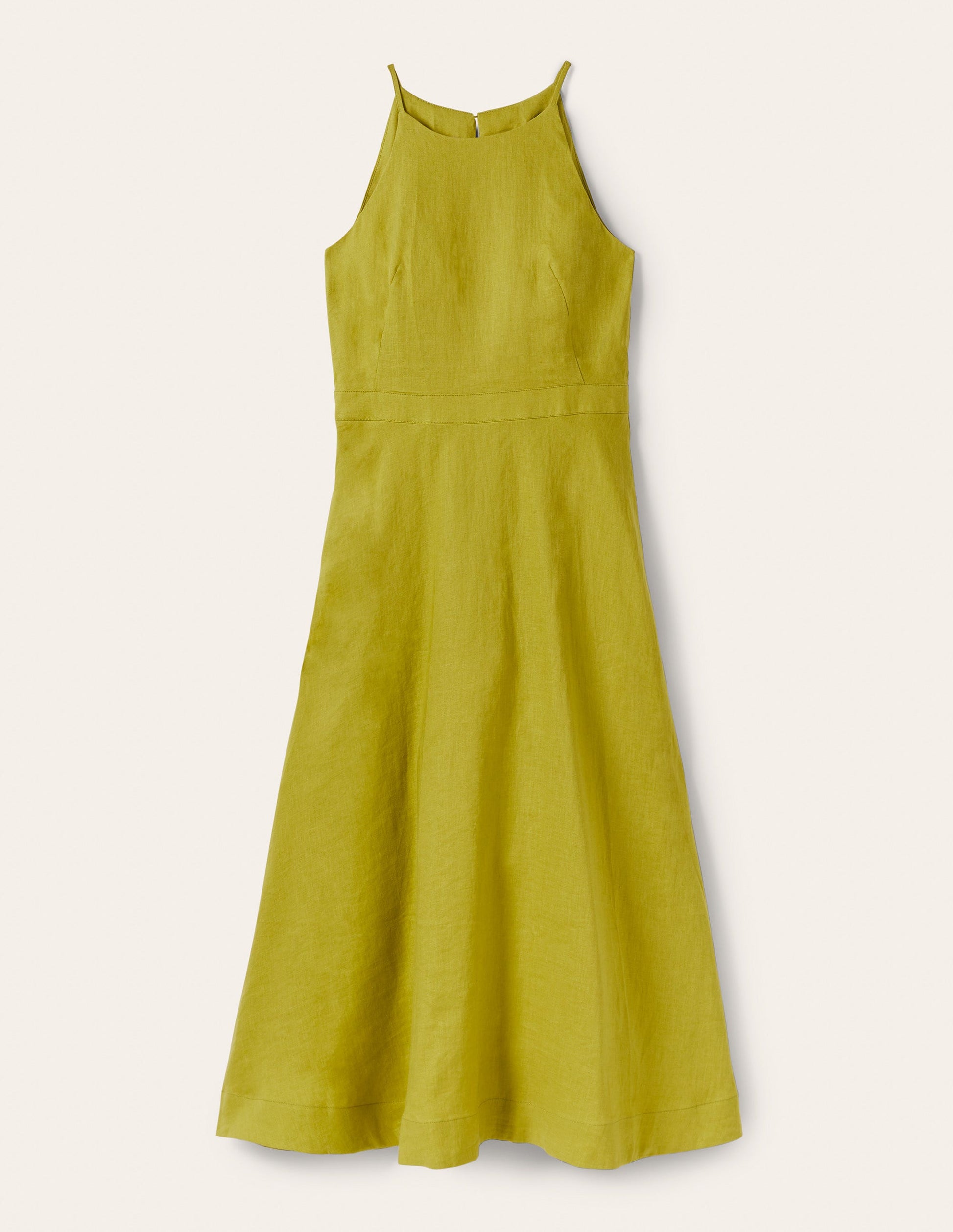 Robe midi dos-nu en lin-Carambole-8