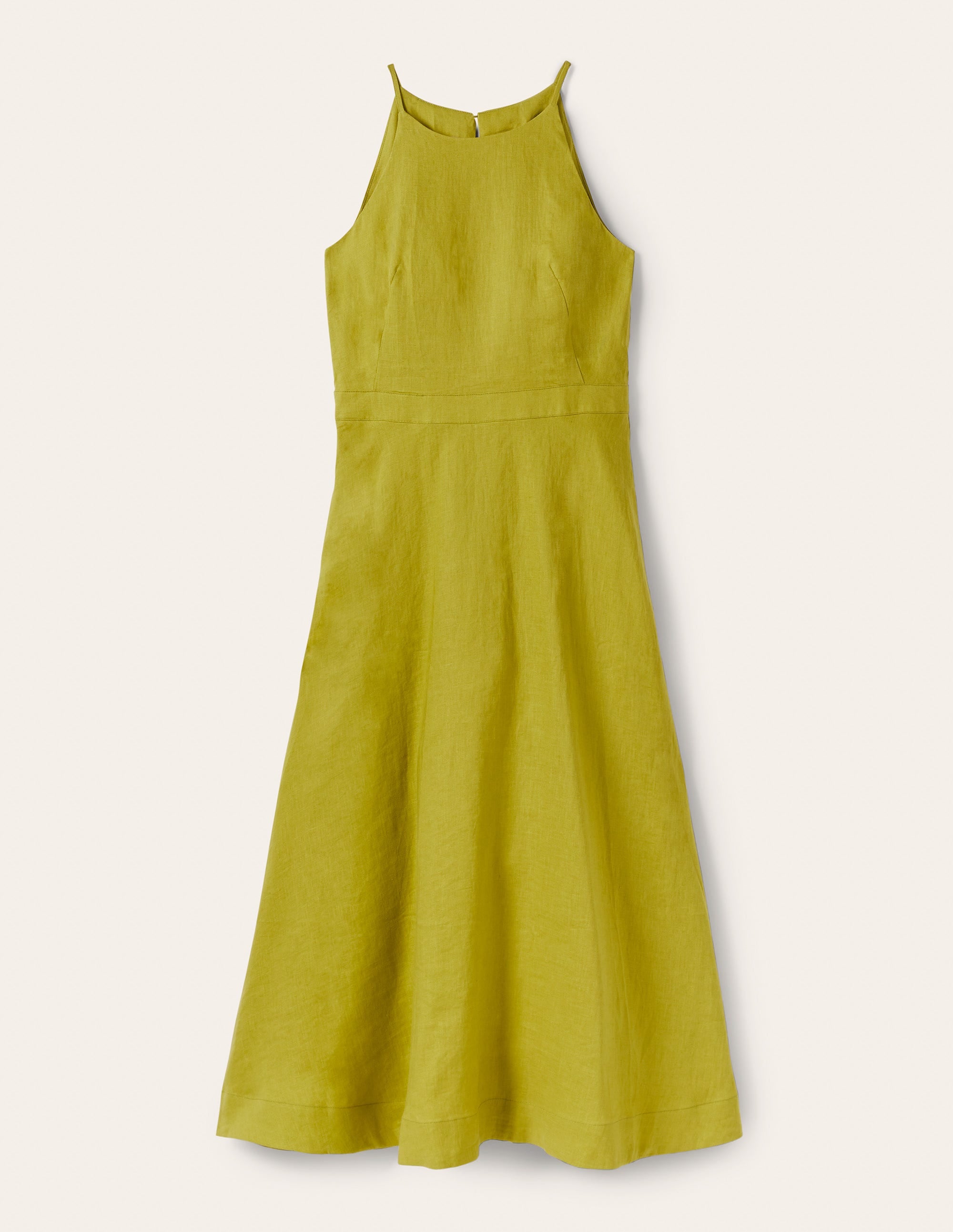 Robe midi dos-nu en lin-Carambole - Image 8