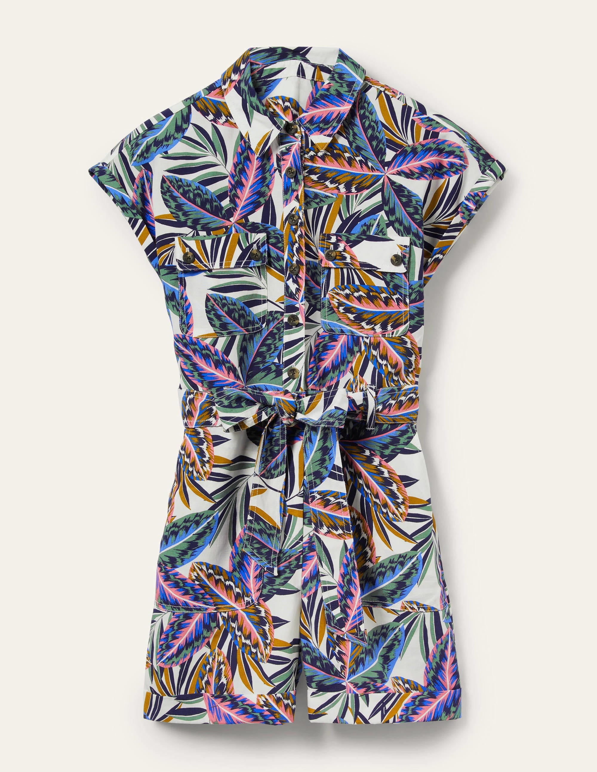 Combishort à poches-Multi, motif Exotic Leaves - Image 7
