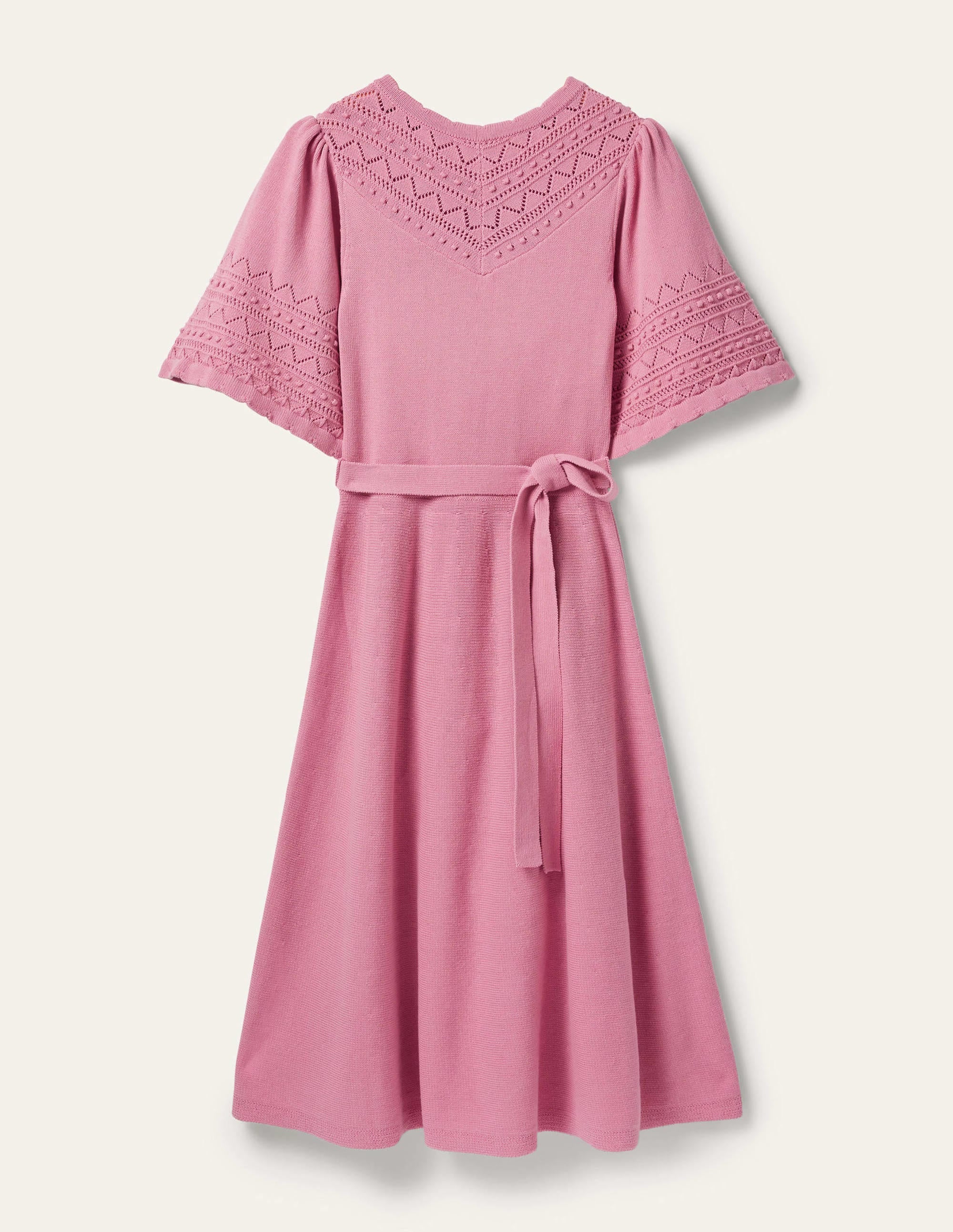 Strickkleid mit weiten Ärmeln-Kirschblütenrosa - Image 6
