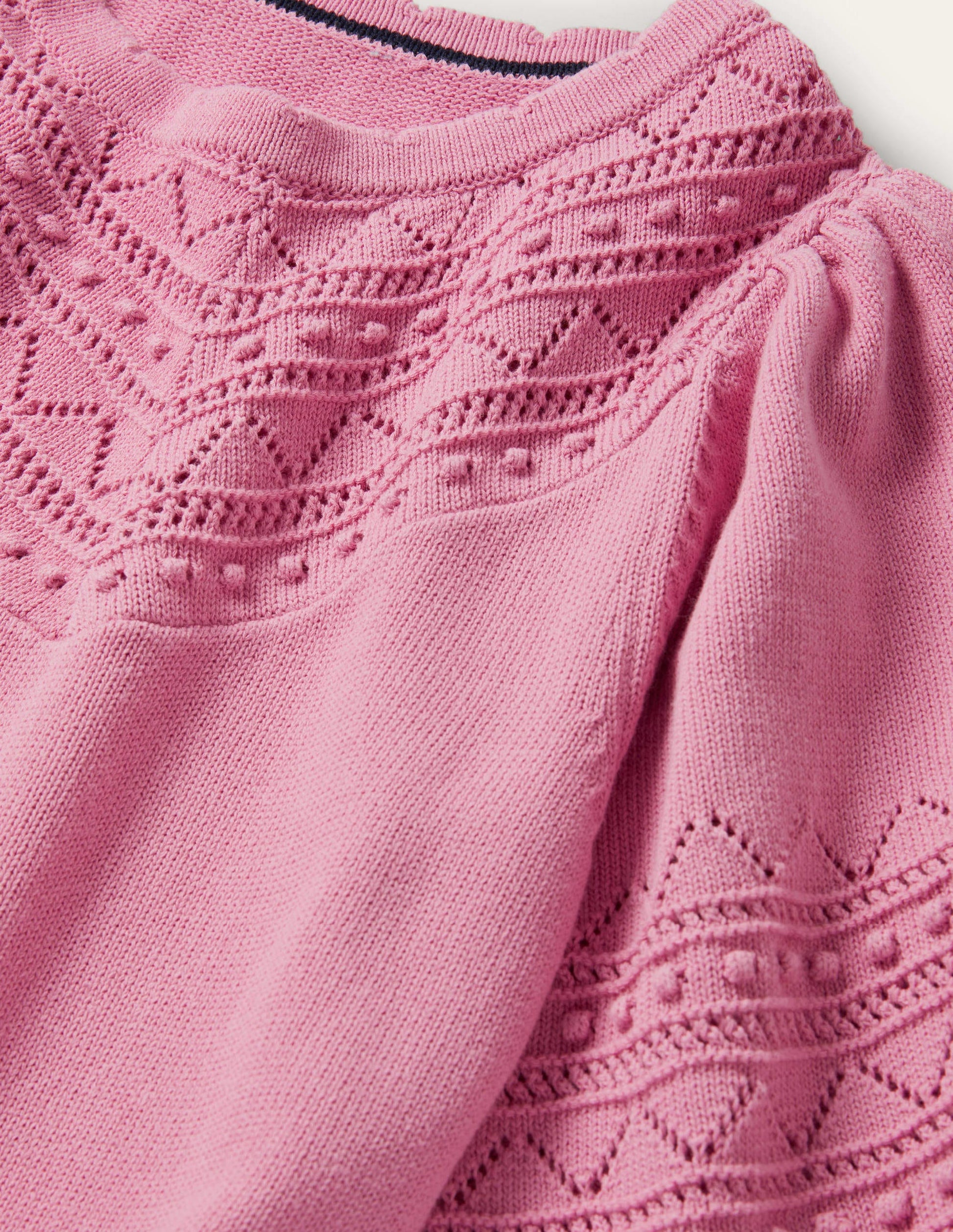 Strickkleid mit weiten Ärmeln-Kirschblütenrosa-7