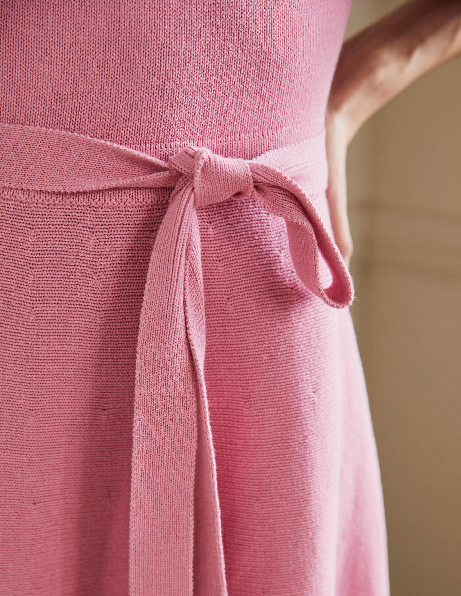 Strickkleid mit weiten Ärmeln-Kirschblütenrosa-5