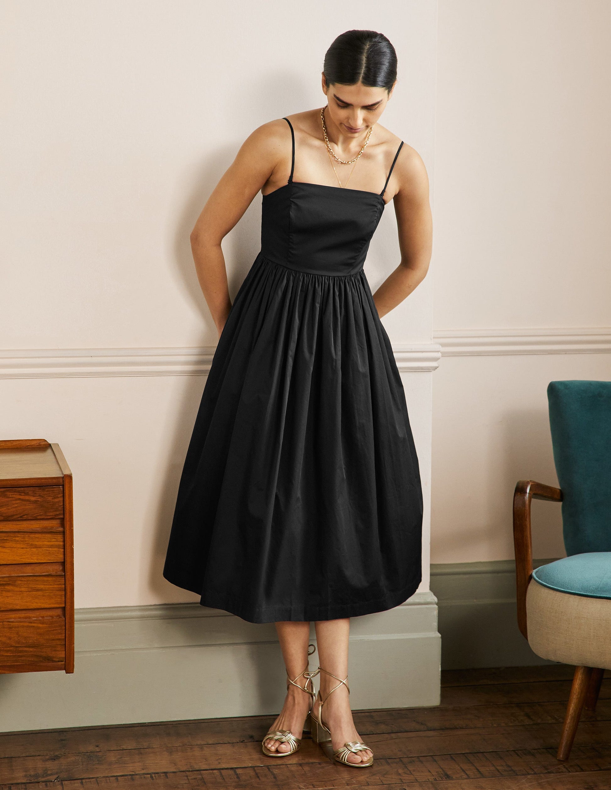 Robe midi bustier Emily-Noir-2