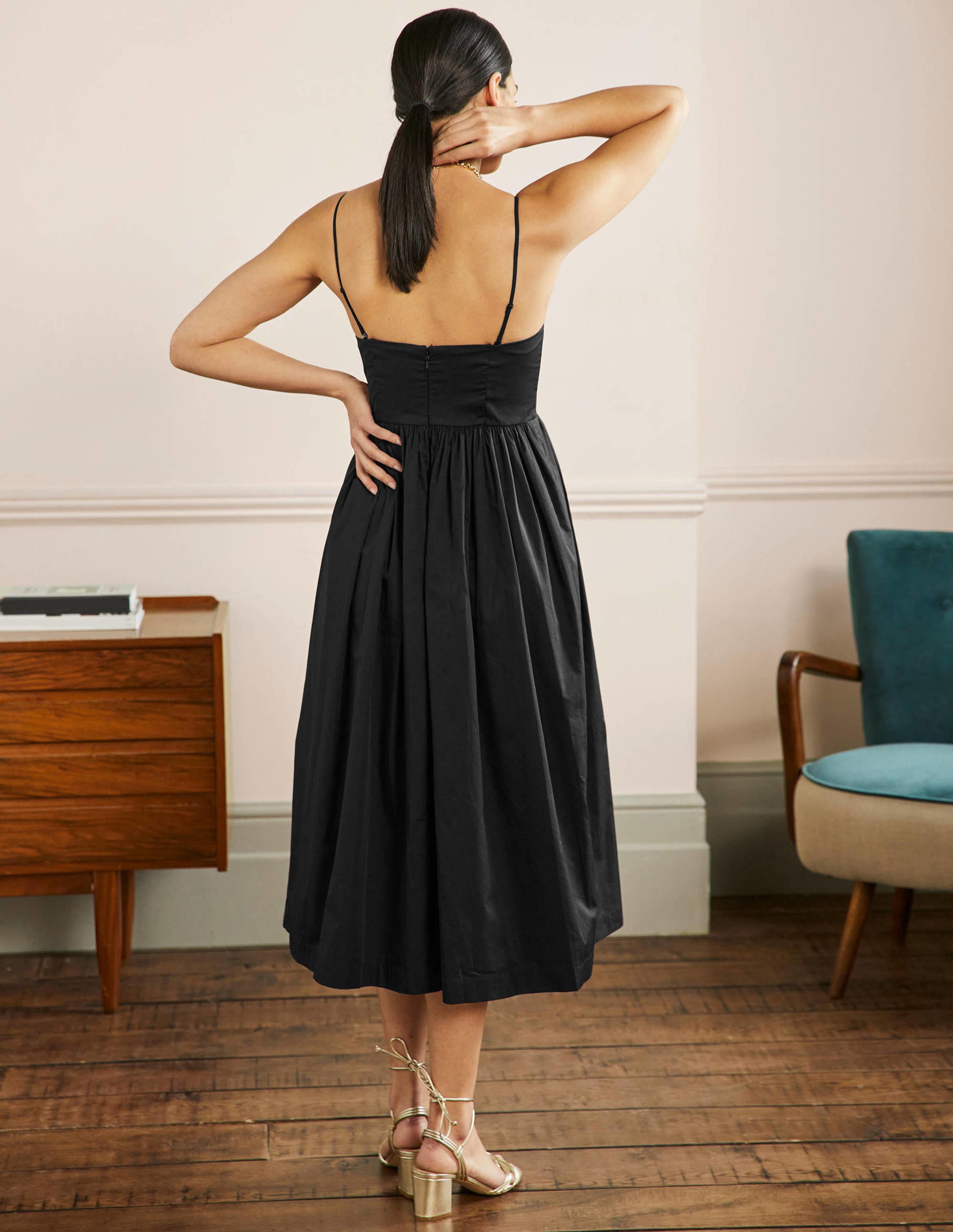 Robe midi bustier Emily-Noir - Image 3