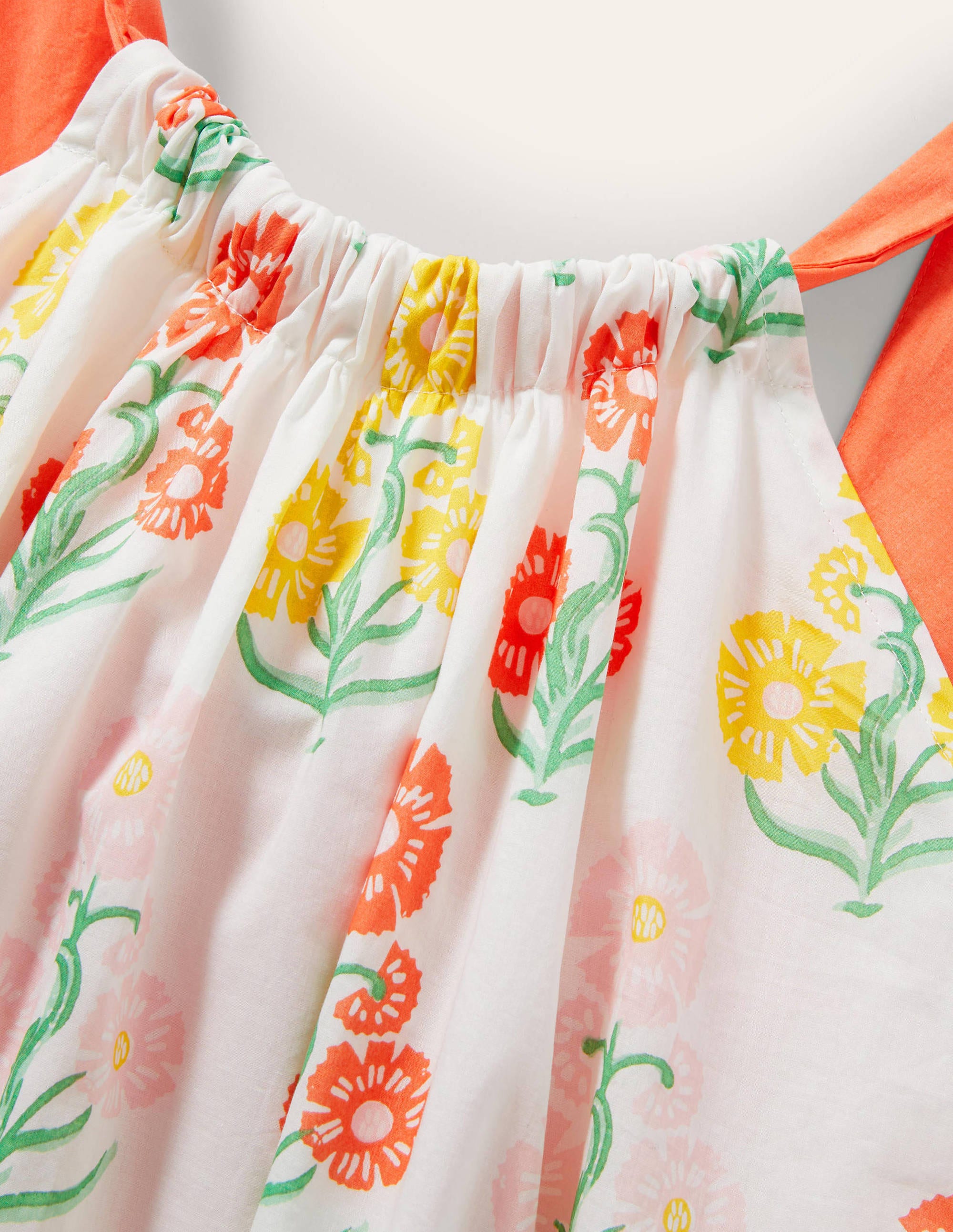 Nadine Midikleid mit Schnürung am Rücken-Bunt, Blumen/Holzschnittmuster - Image 11