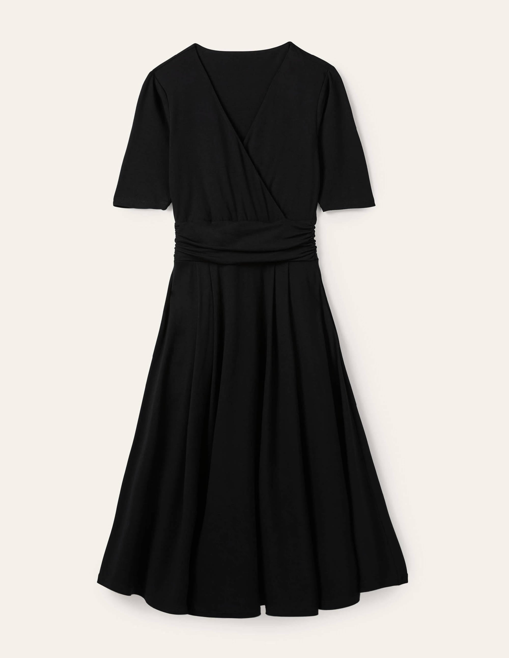 Robe midi Kassidy en jersey-Noir - Image 5