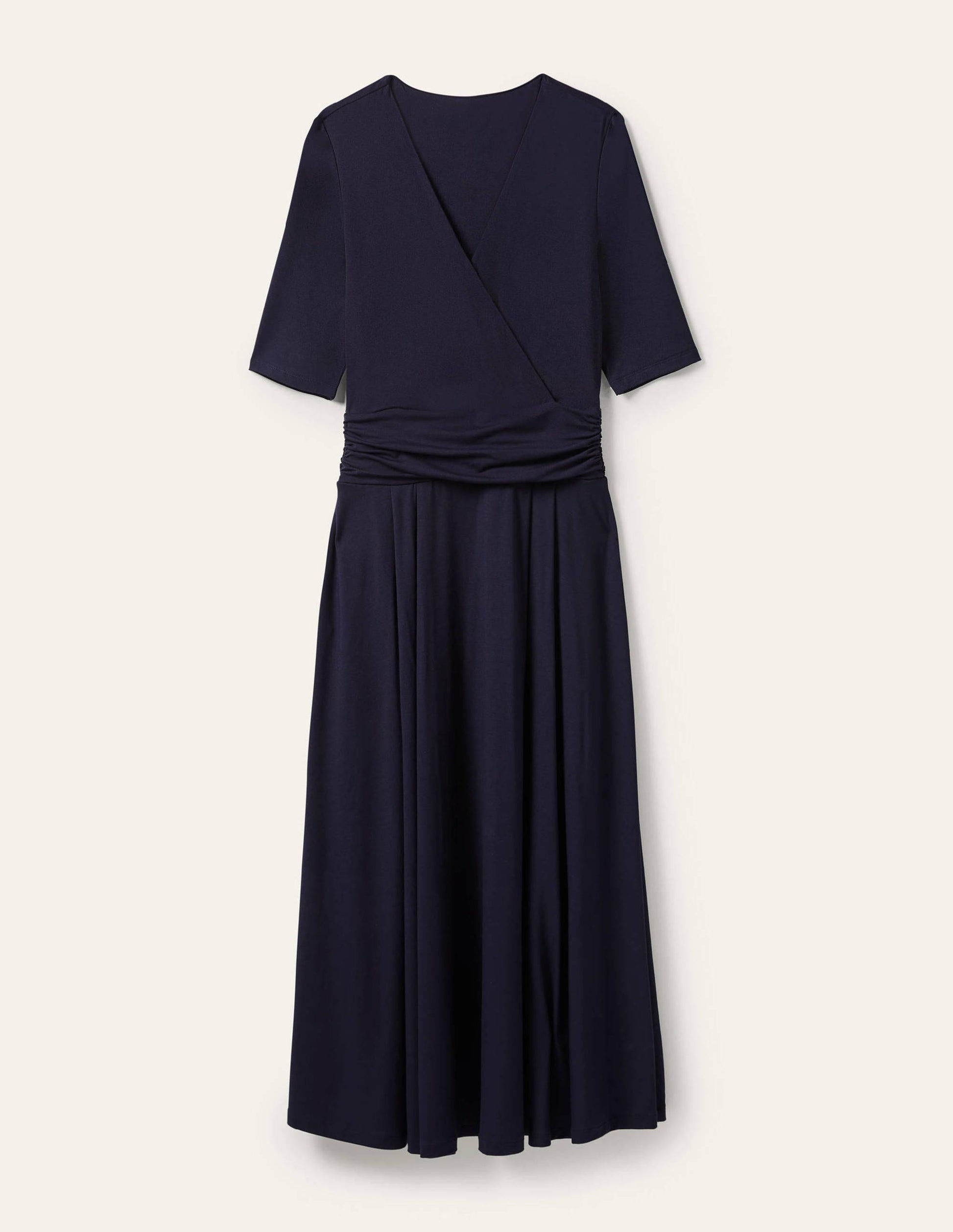 Robe midi Kassidy en jersey-Bleu marine-5