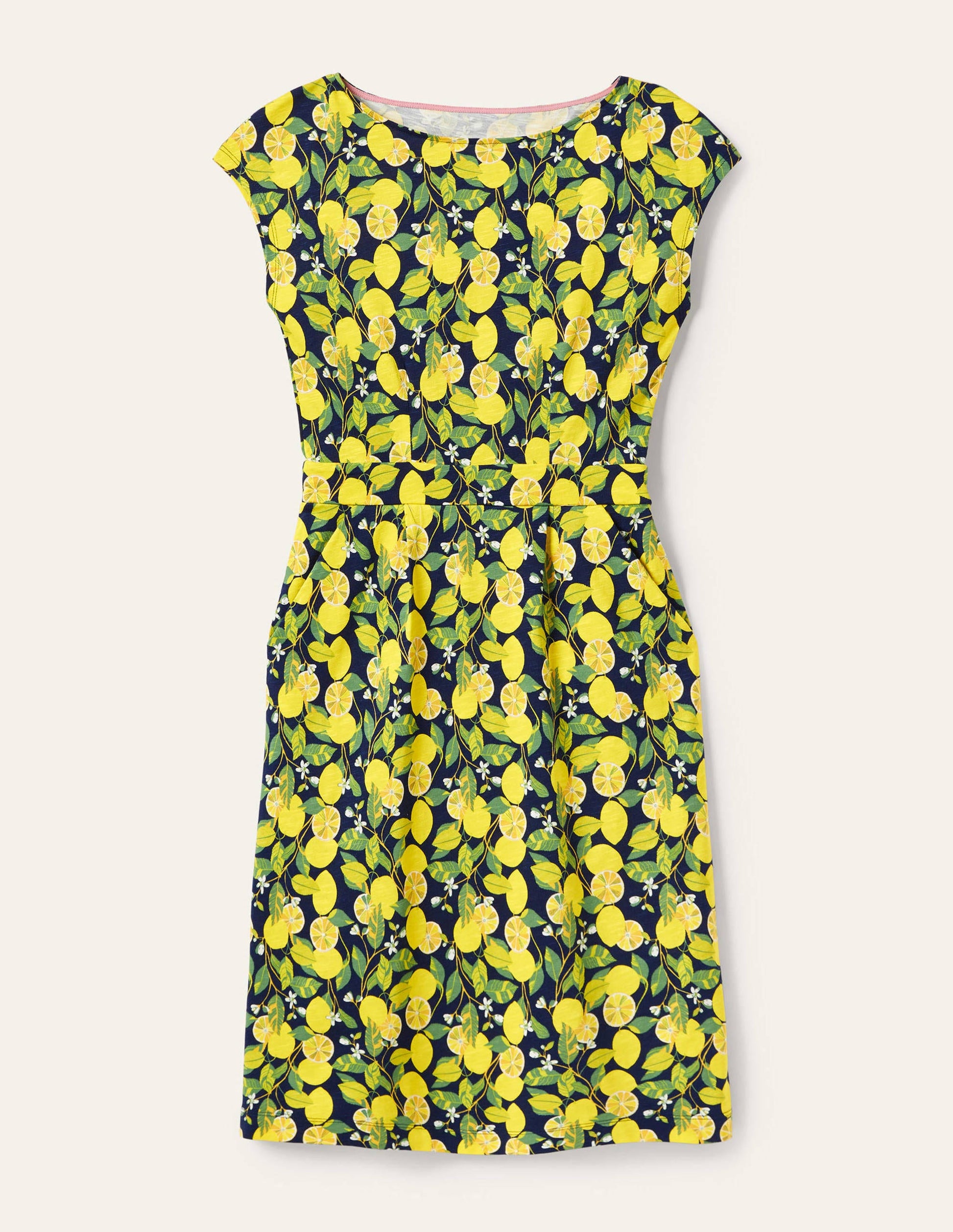 Florrie Jerseykleid-Französisches Navy, Zitronenranke-5