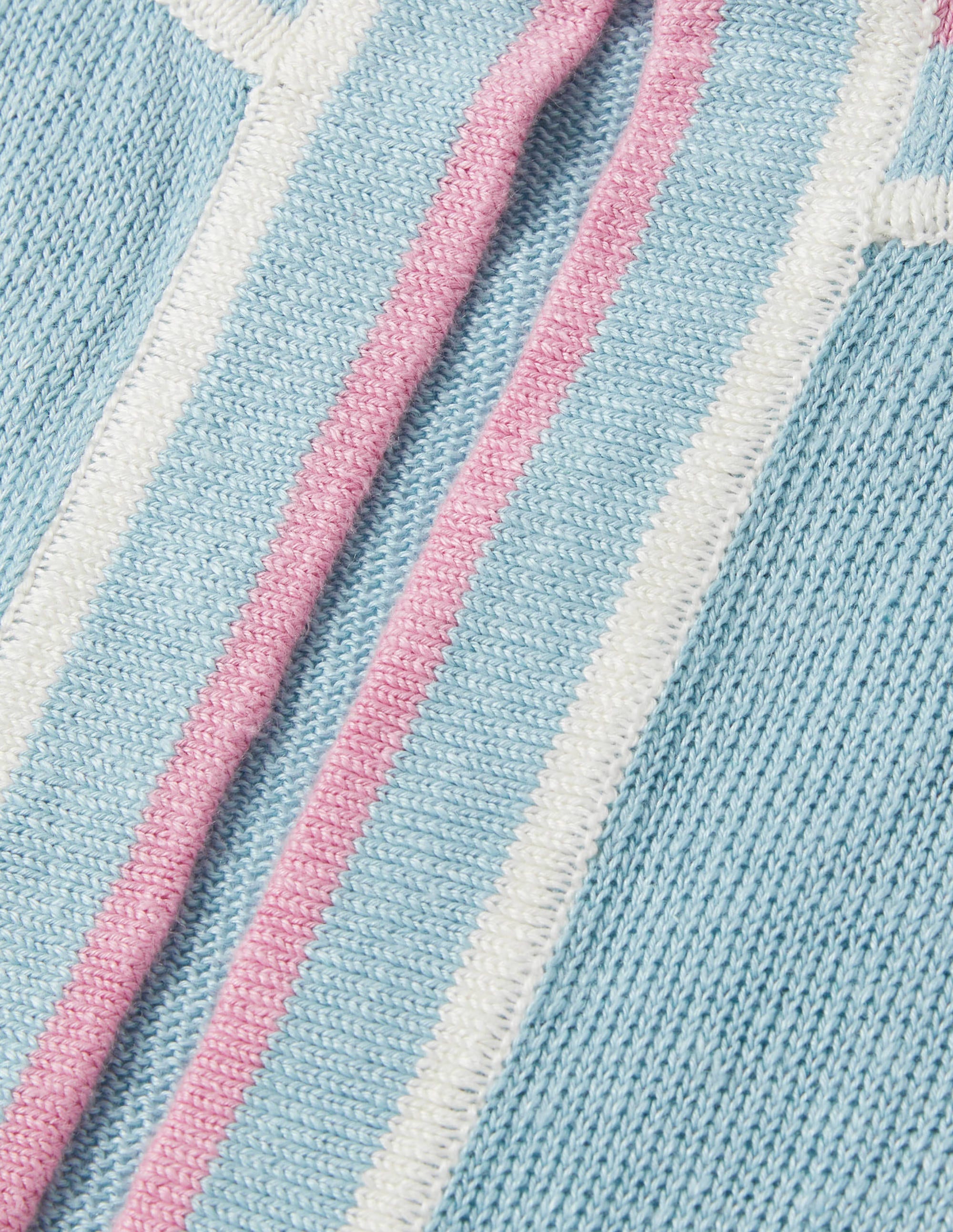 Leinencardigan mit Streifenborten-Graublau - Image 6