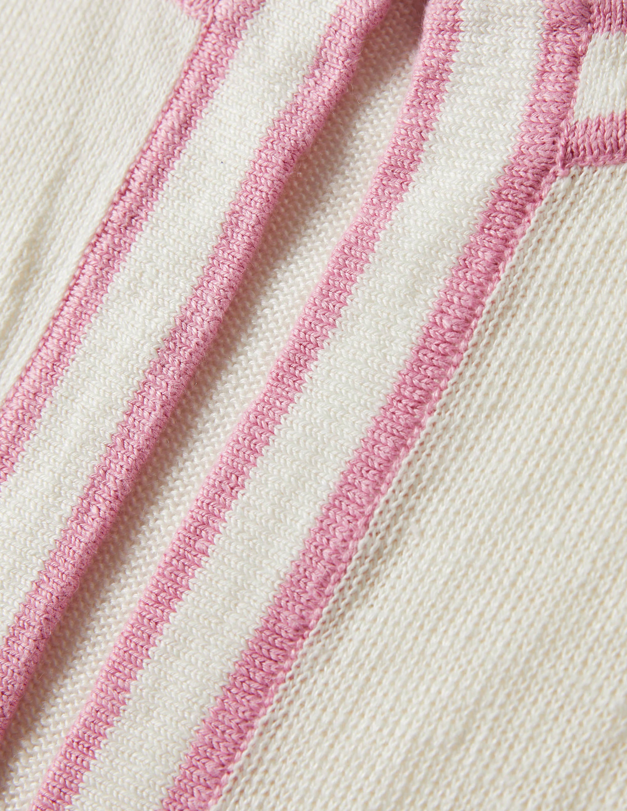 Stripe Trim Linen Cardigan-Ivory - Image 6
