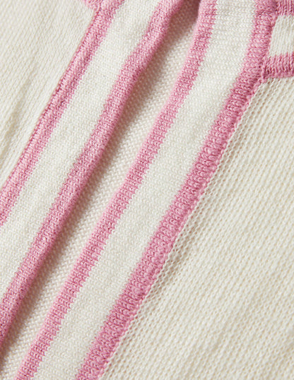 Leinencardigan mit Streifenborten-Naturweiß-6